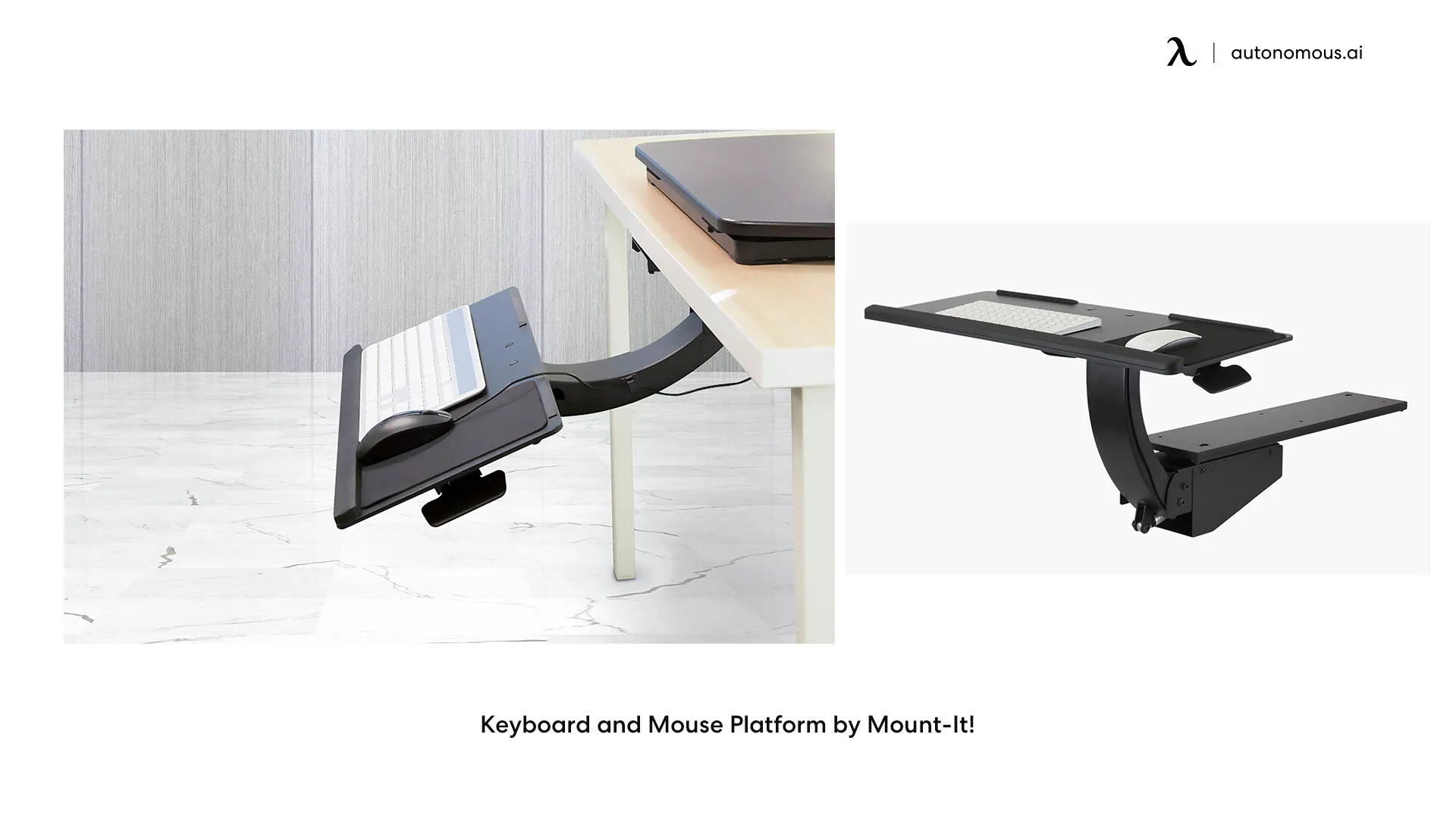 Mount-It! Adjustable Angle Keyboard and Mouse Platform