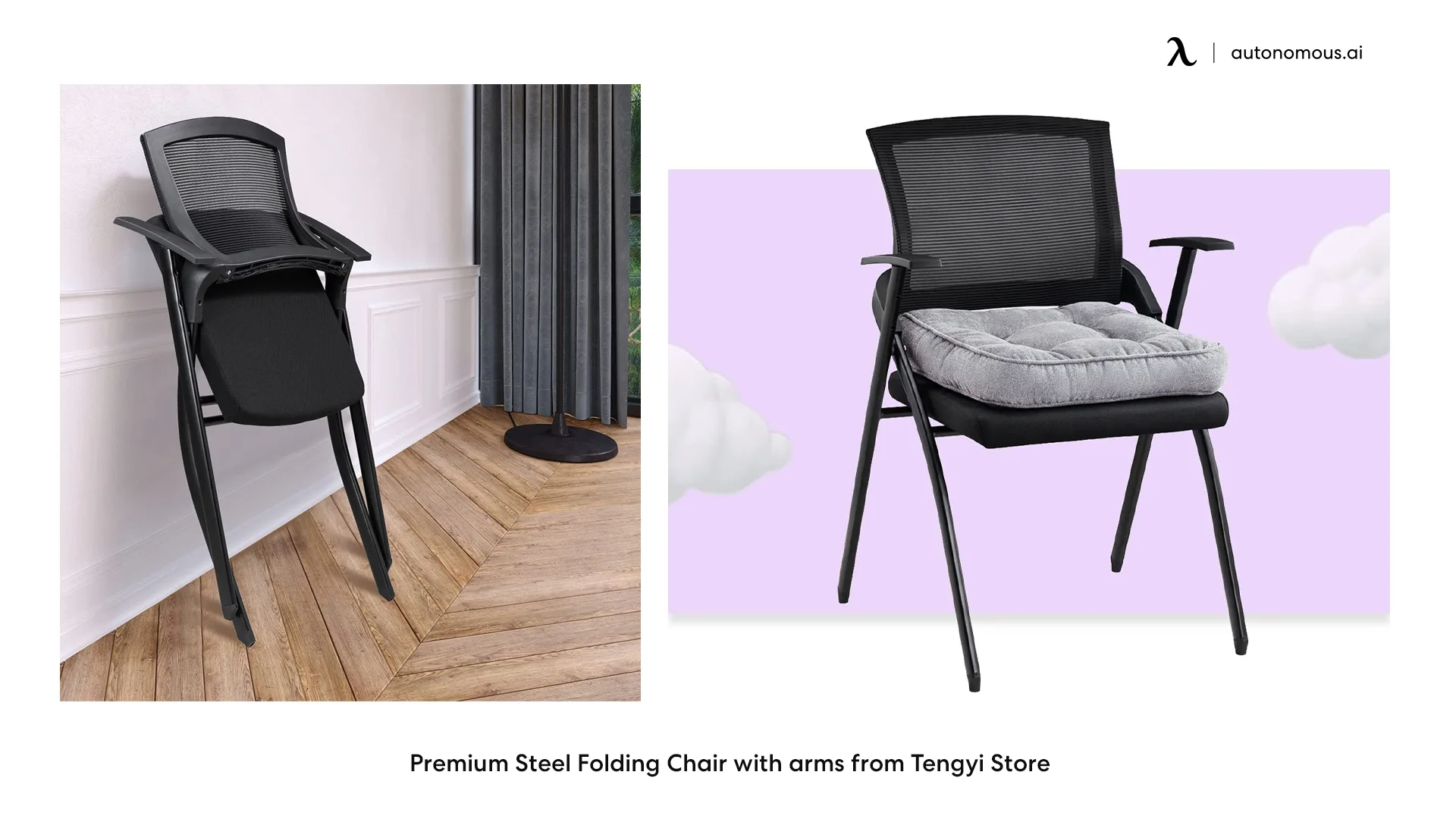 Premium Steel Folding Chair with arms from Tengyi Store