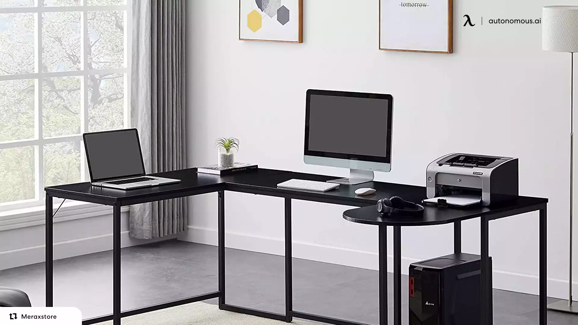 Decide Where to Place the Desk in u shaped office layout