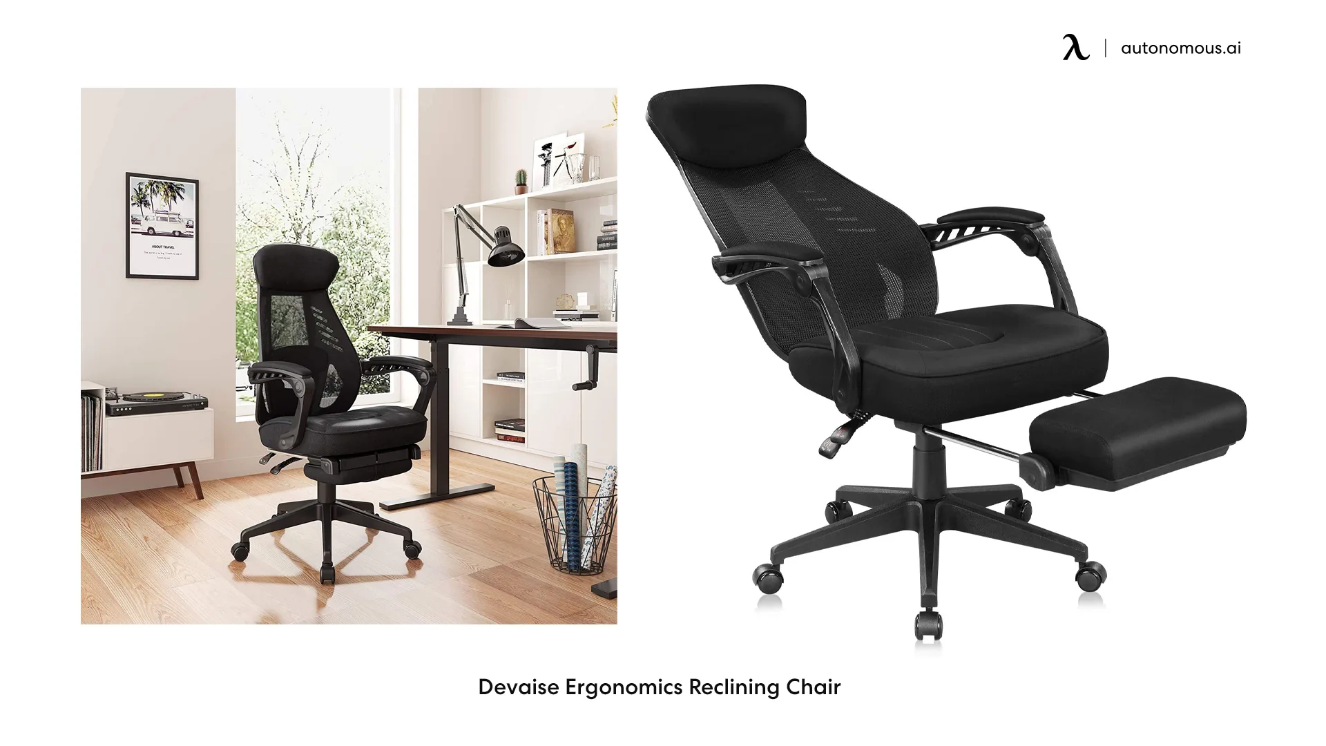 Devaise Ergonomics reclining office chair