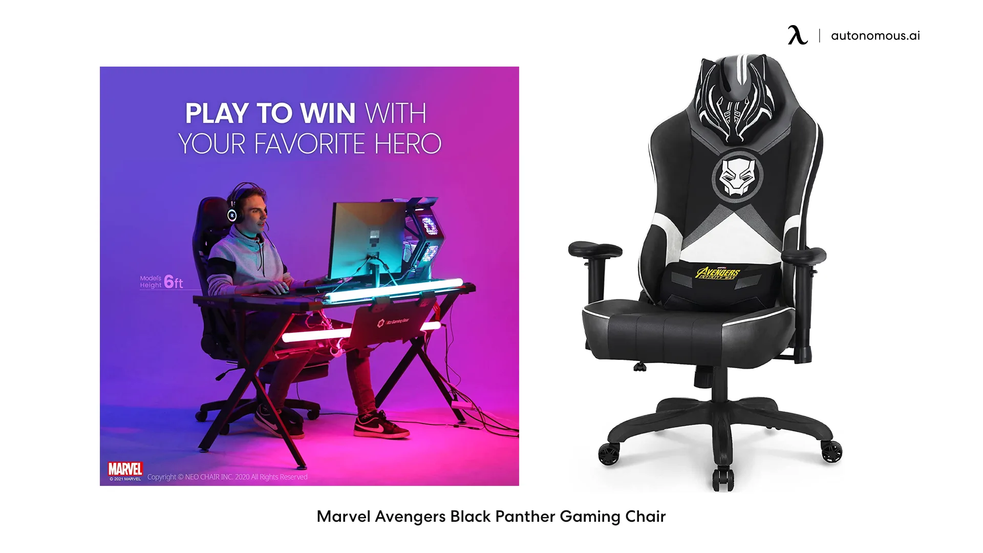 Marvel Avengers Black Panther Gaming Chair