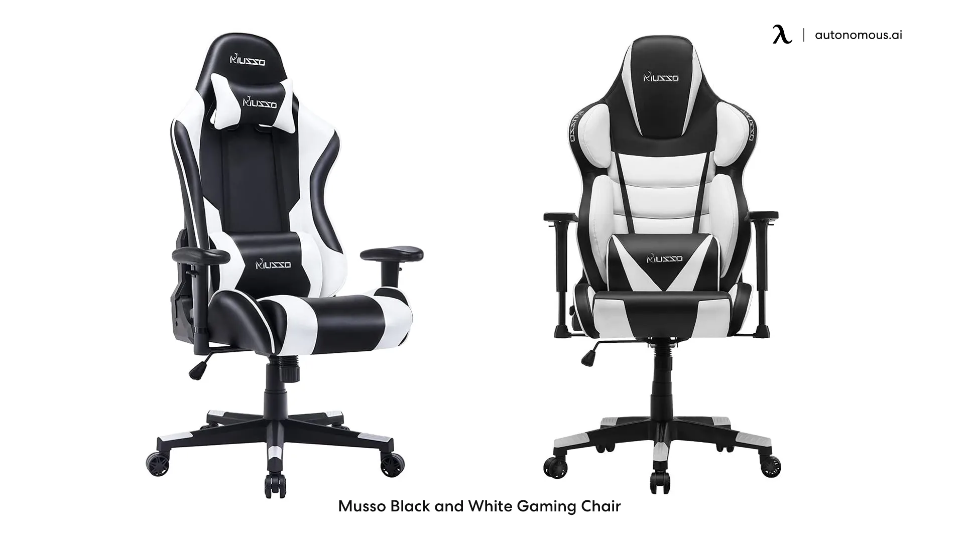 Musso Black and White Gaming Chair