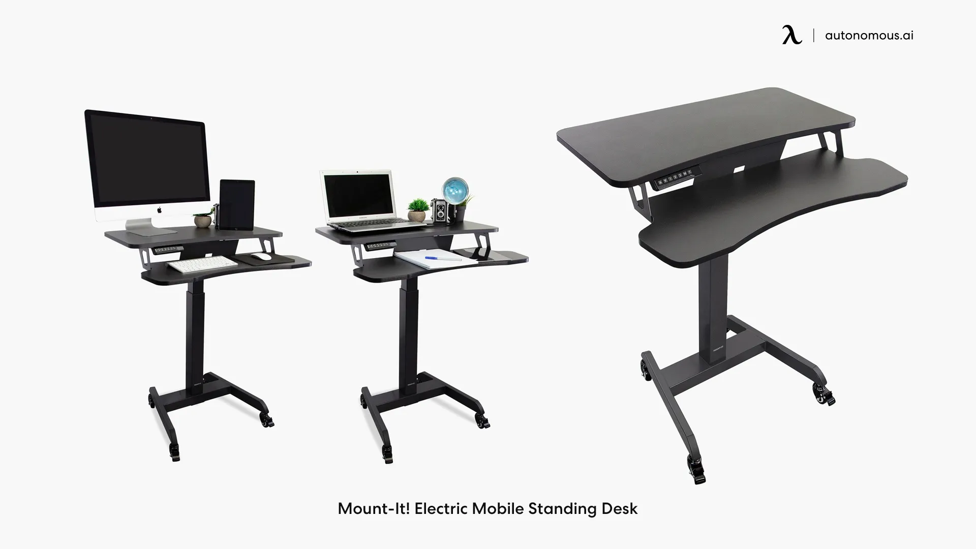 Electric Mobile Standing Desk by Mount-It!
