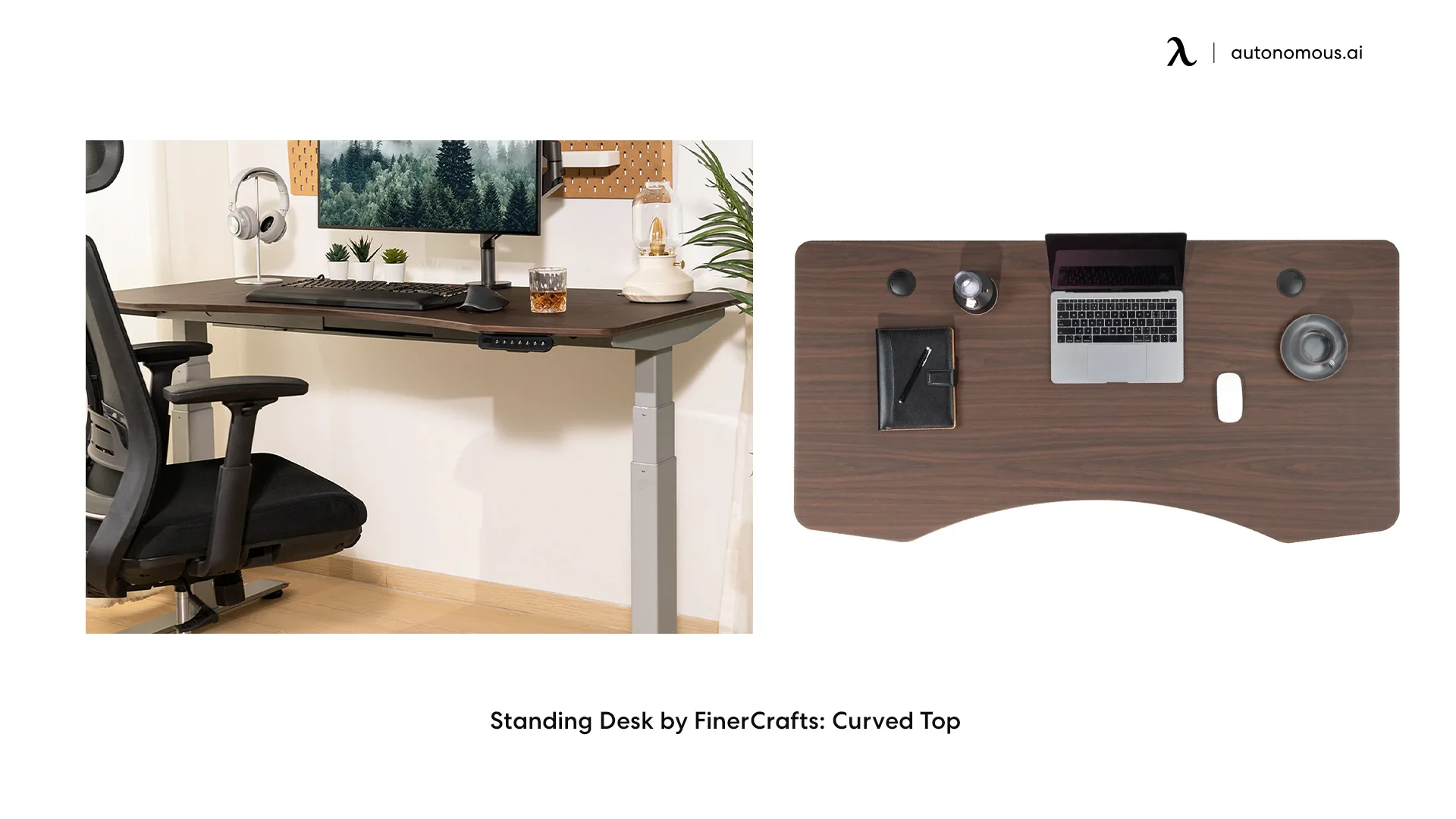 Standing Desk by FinerCrafts: Curved Top