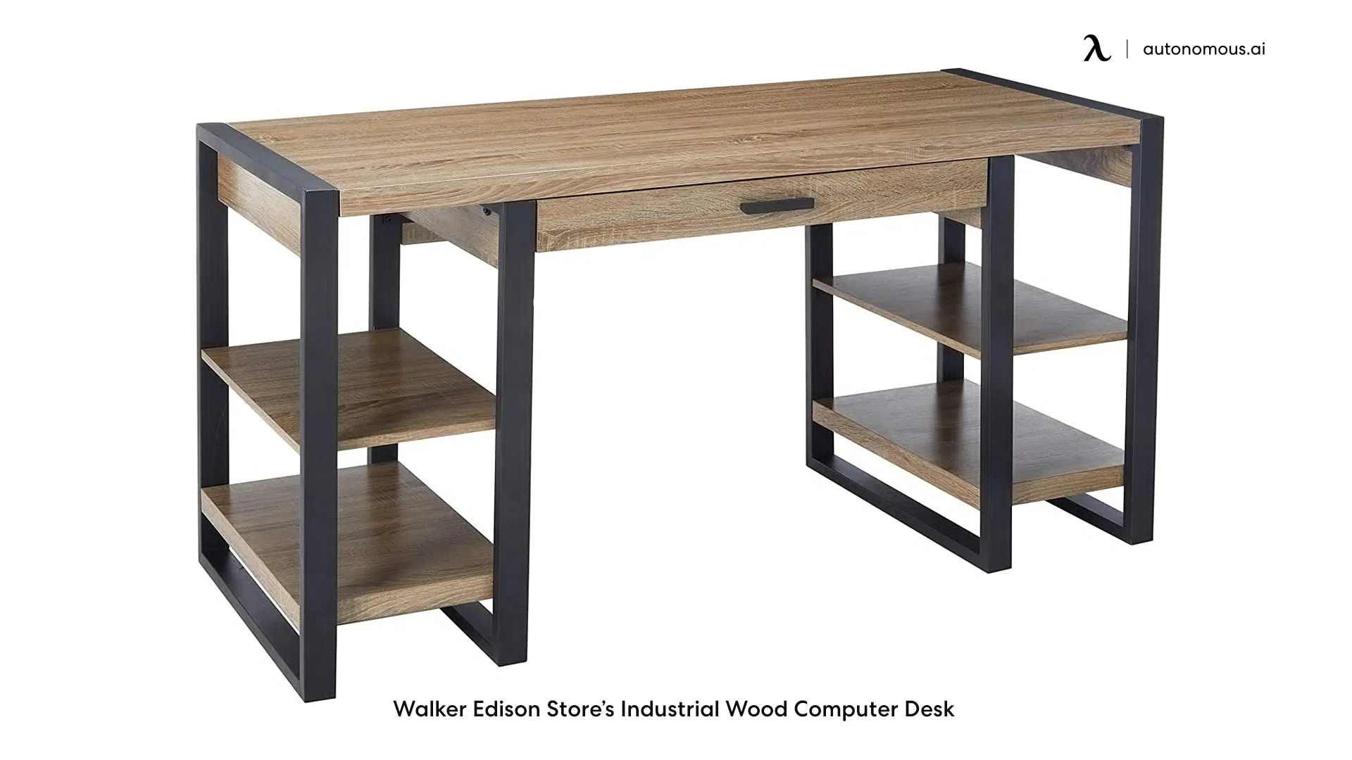 Walker Edison Store’s Industrial Wood Computer Desk