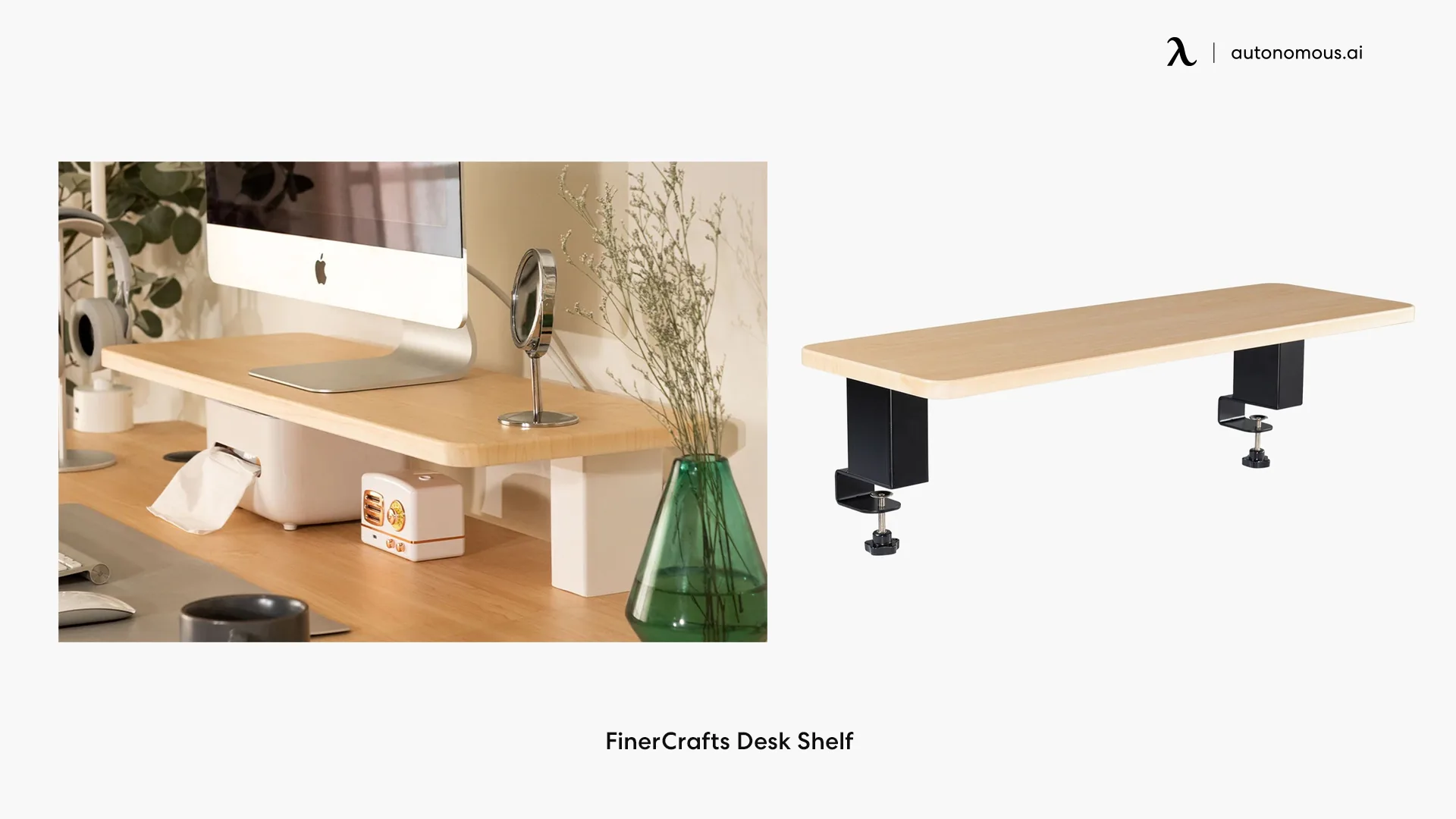 FinerCrafts Desk Shelf office desk with monitor stand