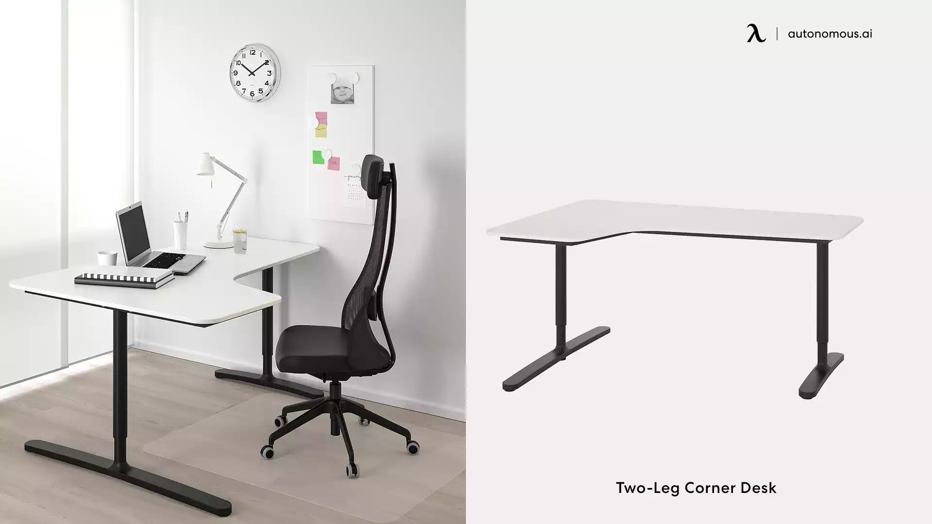 Two-leg corner desk