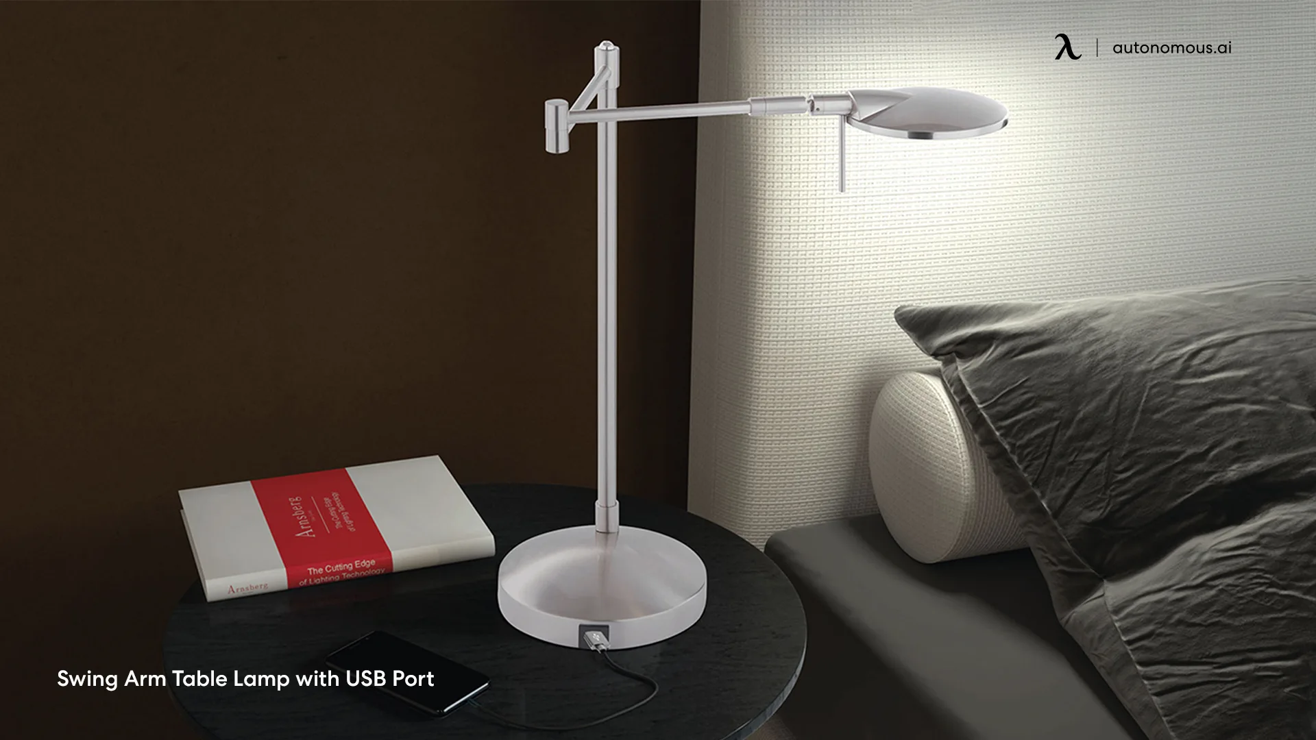 Swing Arm Table Lamp with USB Port