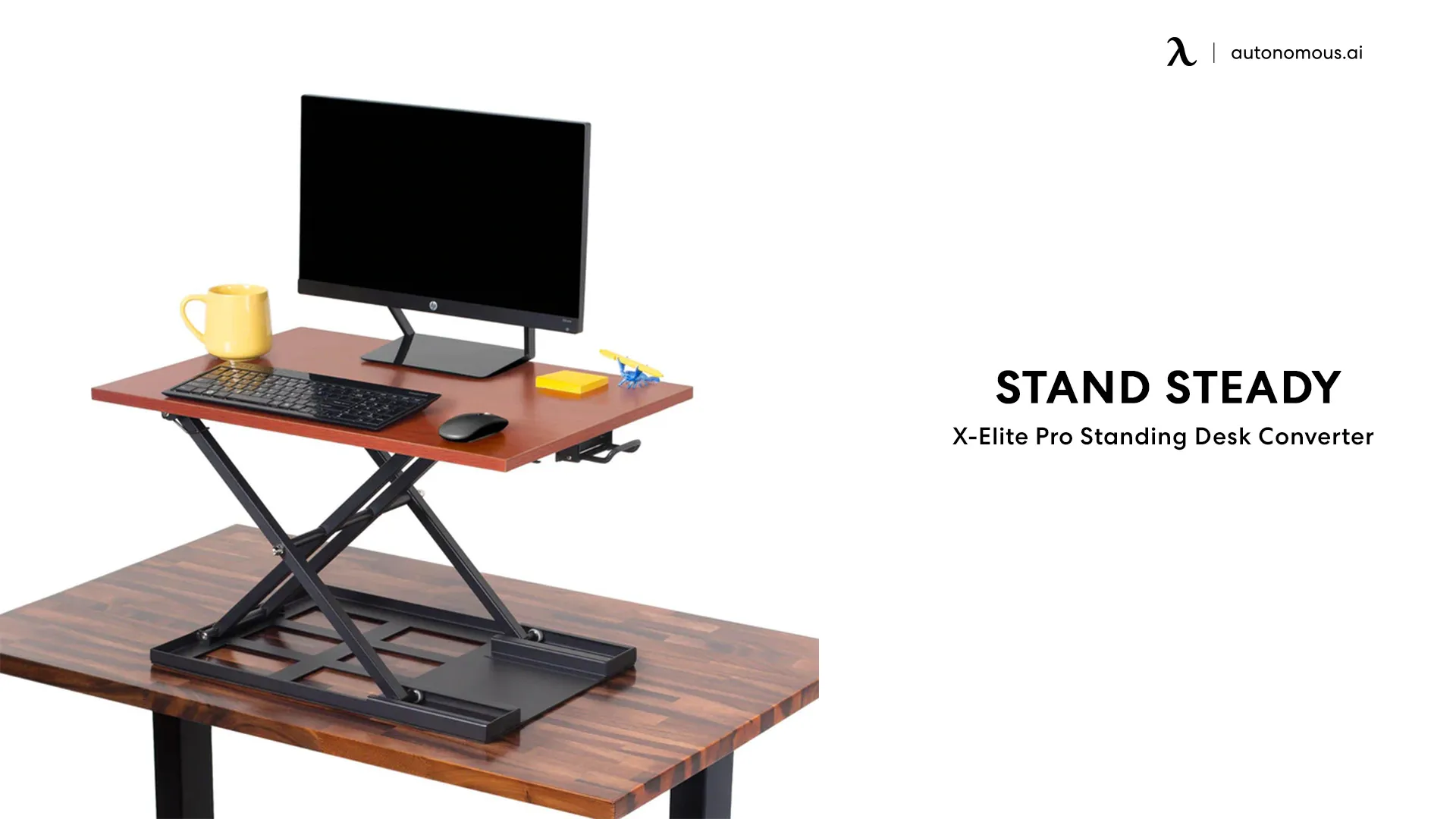 manual standing desk Converter, Stand Steady X-Elite Pro