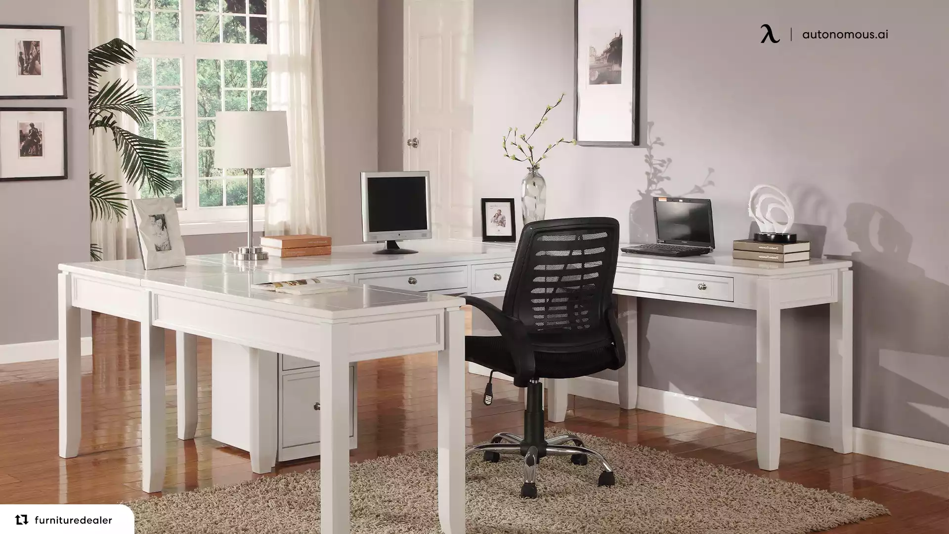 Build a Shared Space in U-shaped home office