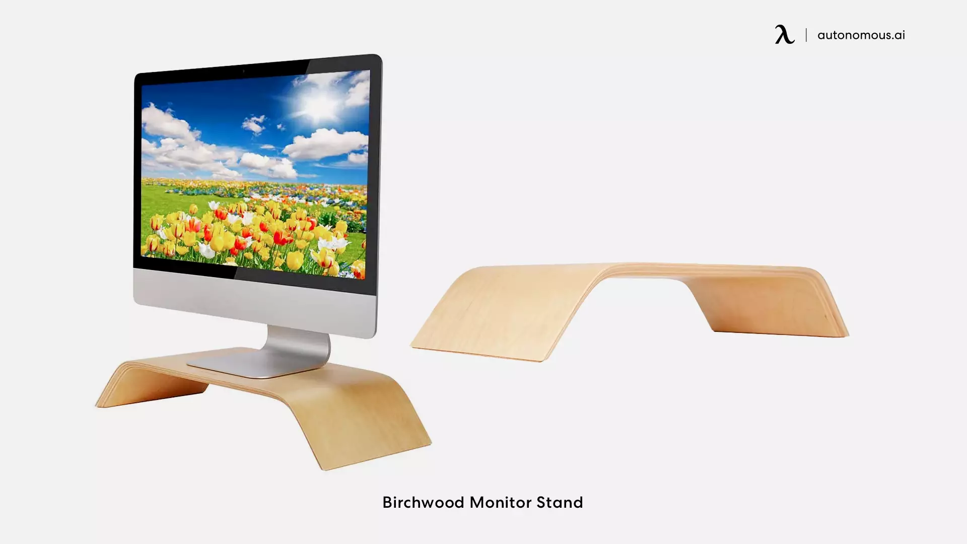 Birchwood Monitor Stand Wood desk accessories