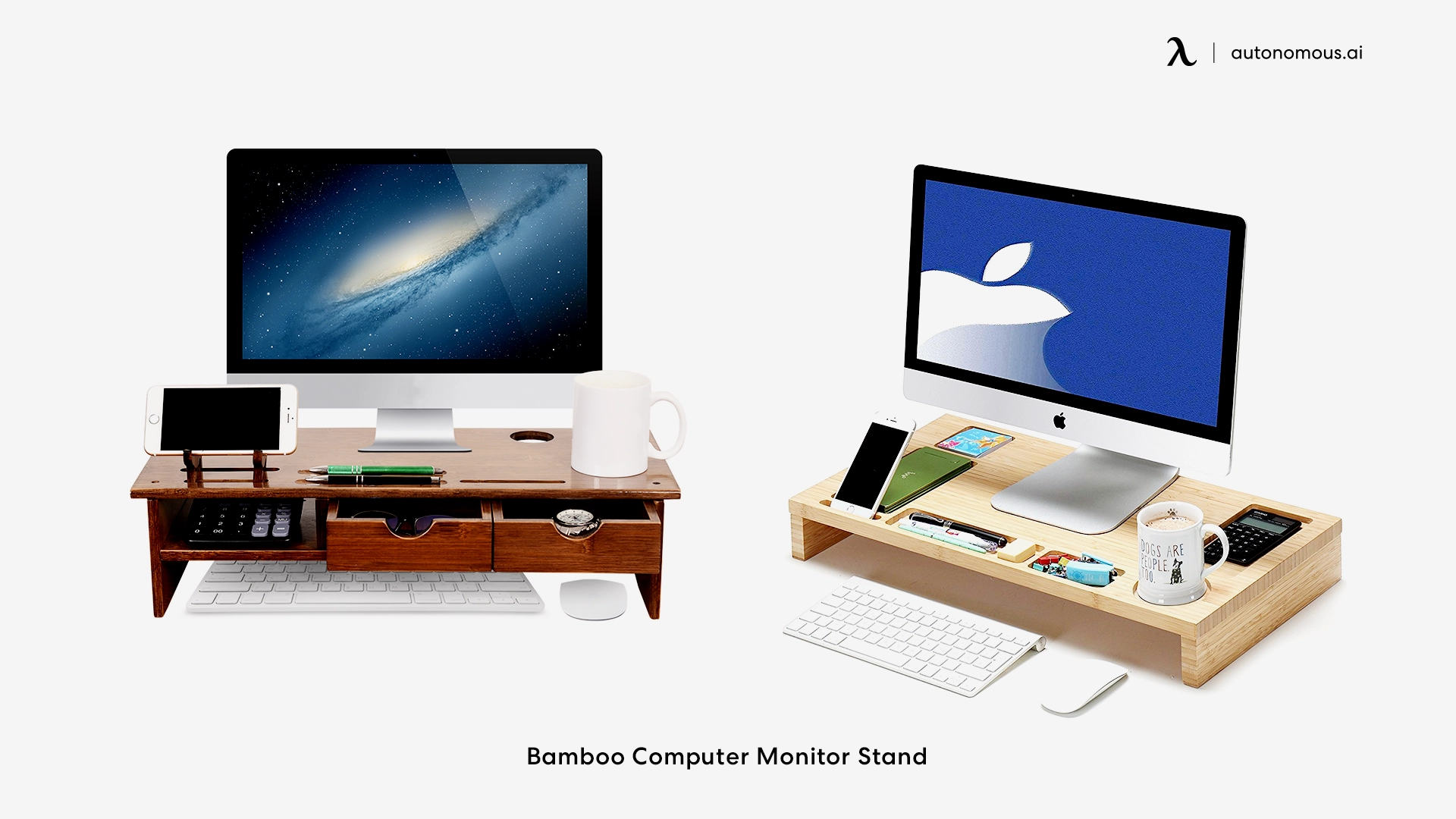 Bamboo Computer Monitor Stand