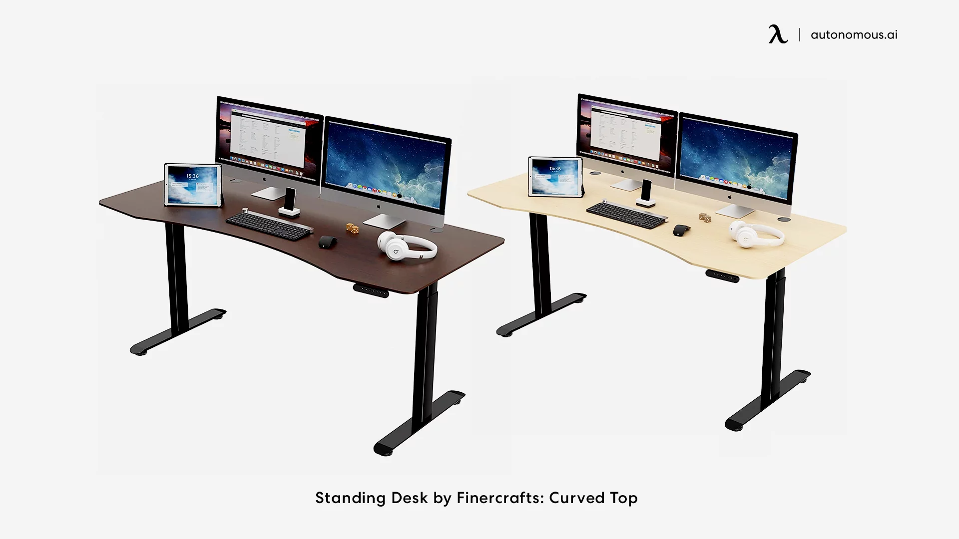 Standing Desk by Finercrafts: Curved Top