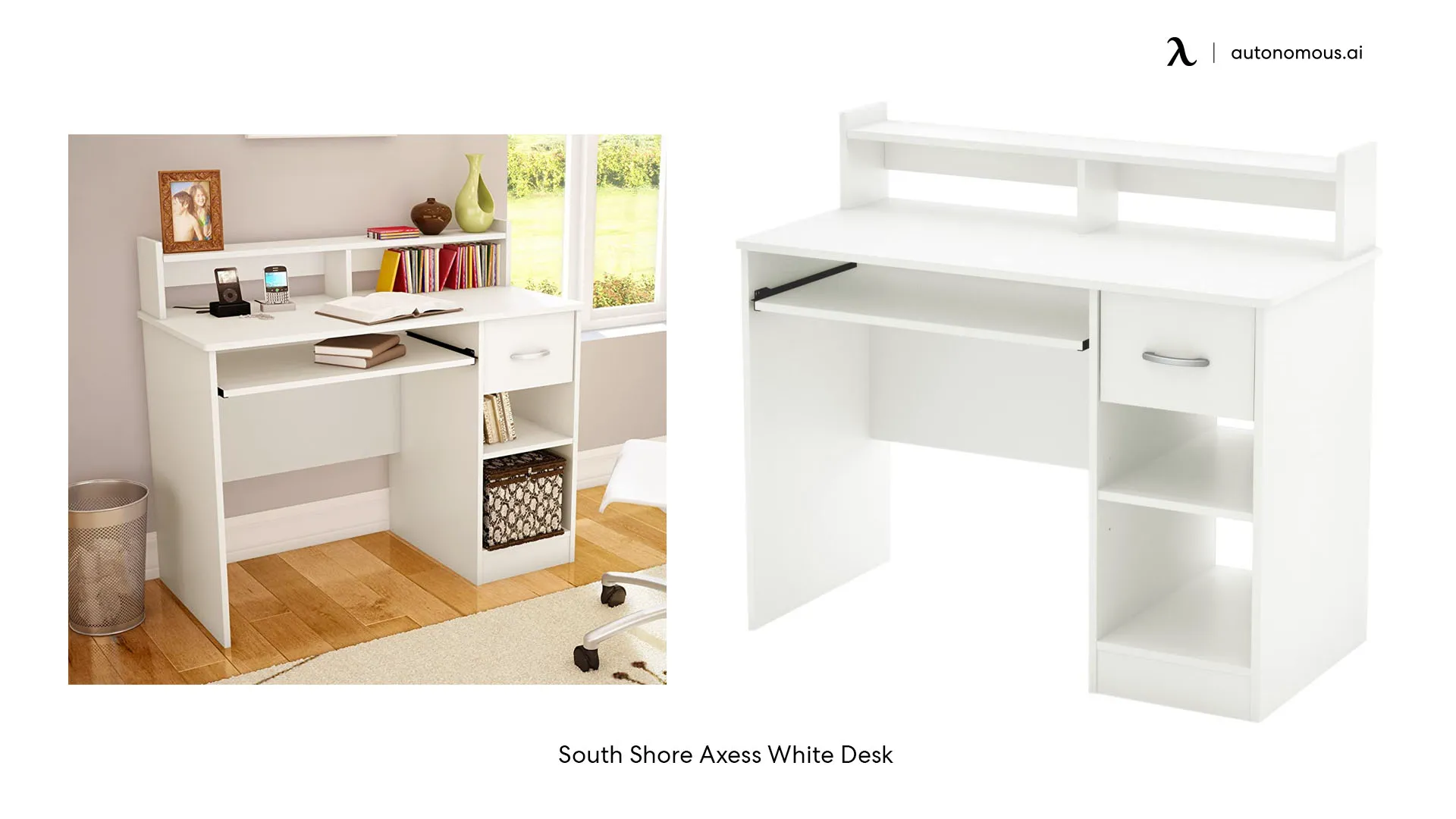 South Shore Axess Desk with Keyboard Tray