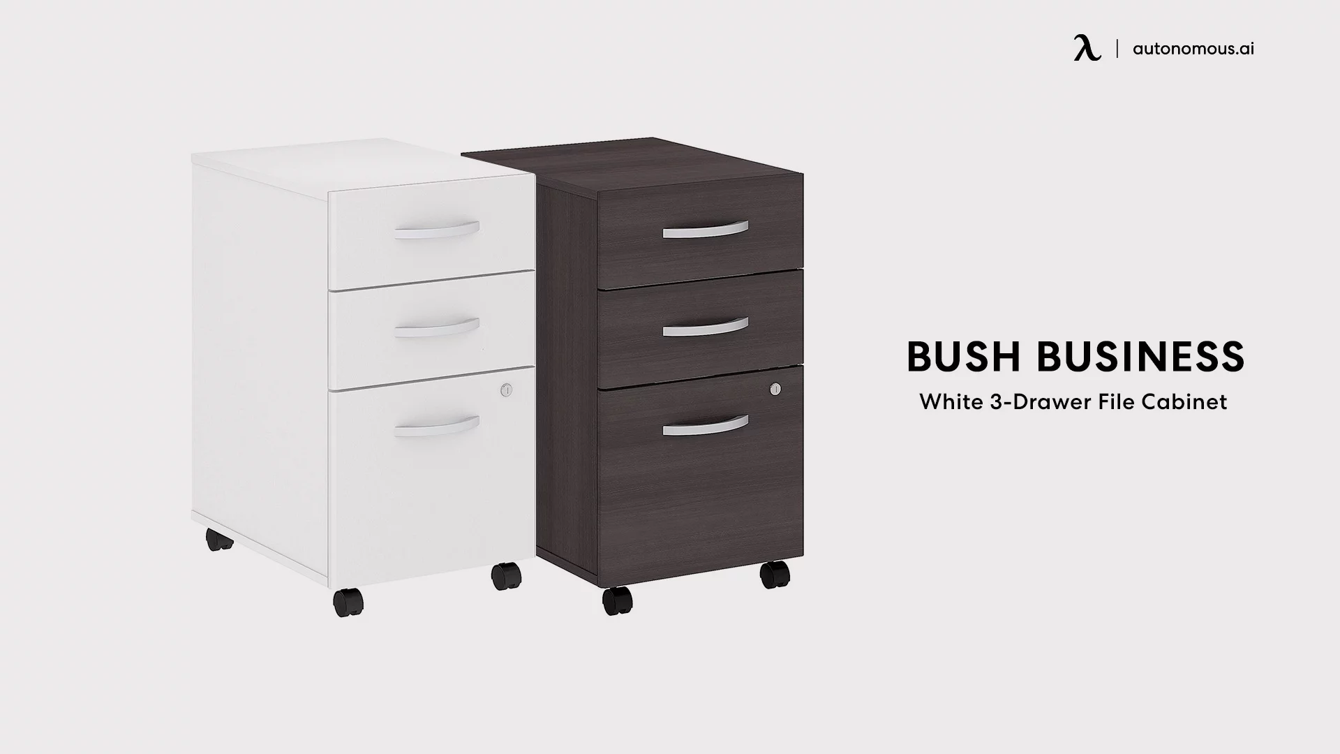 White 3-Drawer File Cabinet From Bush Business