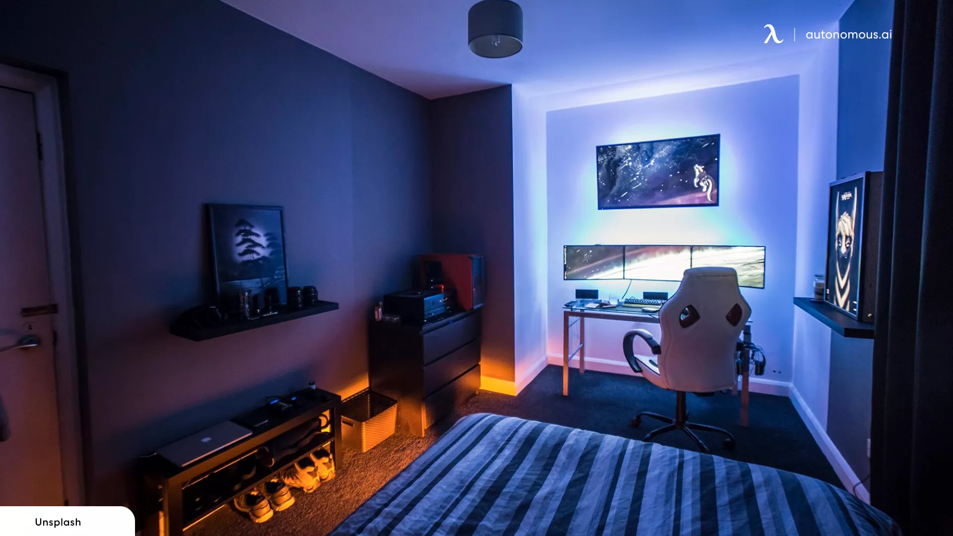 A Bed Might Help PS5 gaming setup