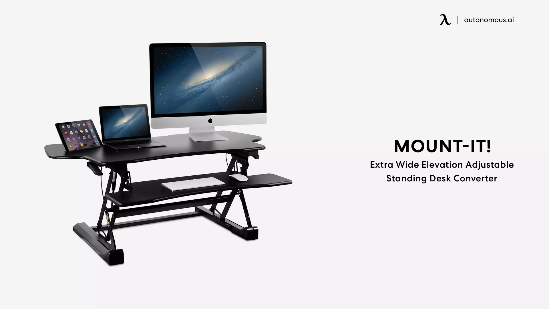 Mount-It! Extra Wide Elevation Adjustable Standing Desk Converter