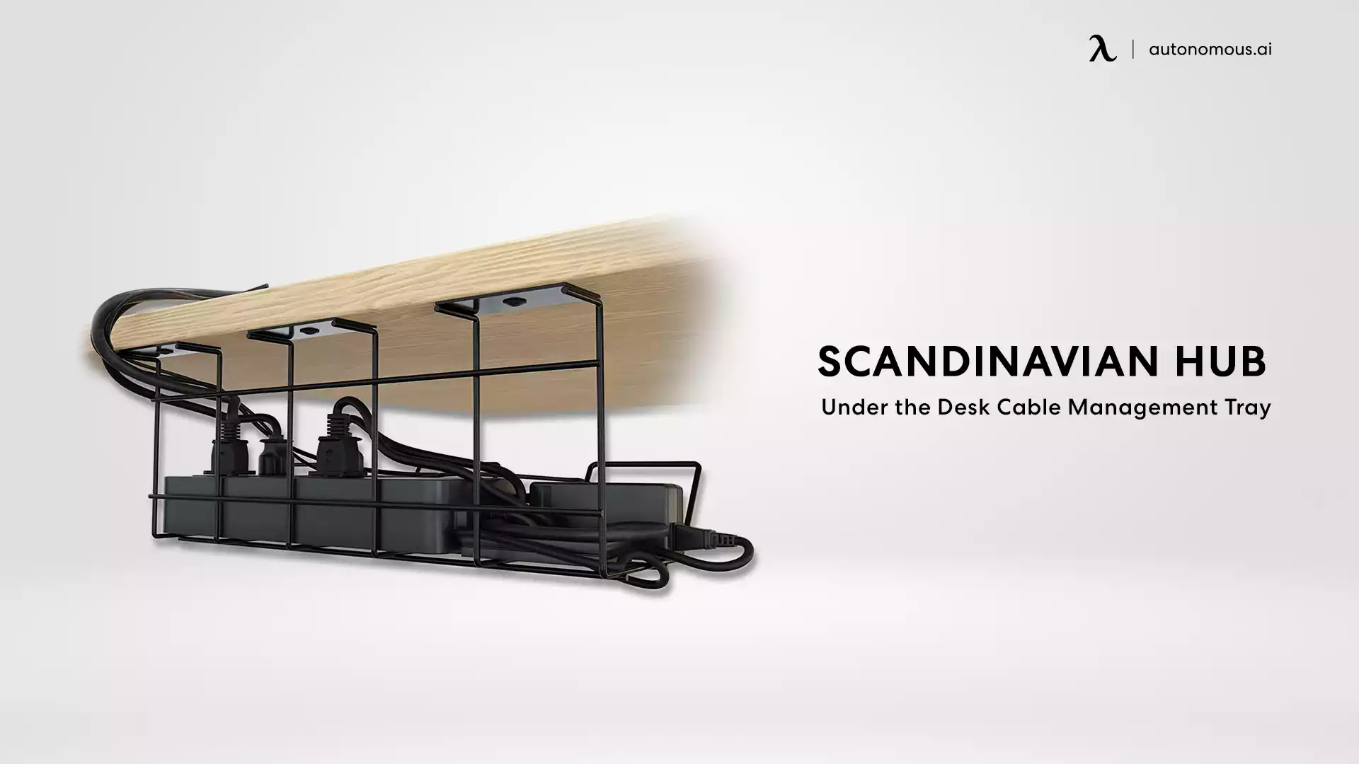 Under the Desk Cable Management Tray by Scandinavian Hub