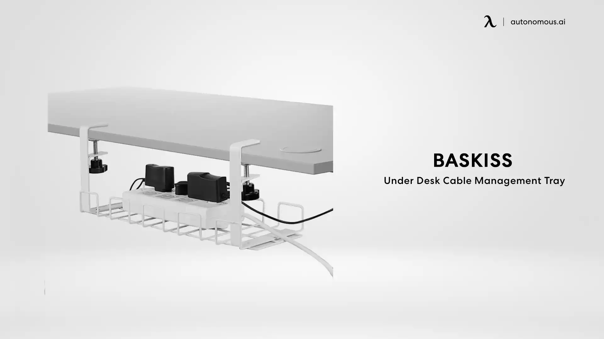 Under Desk Cord Fodable Clamp Organizer for Wire Management