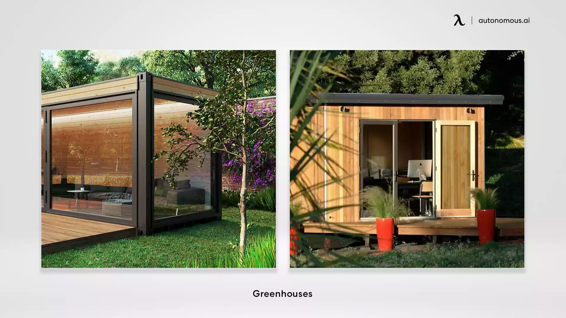 Greenhouses garden office ideas