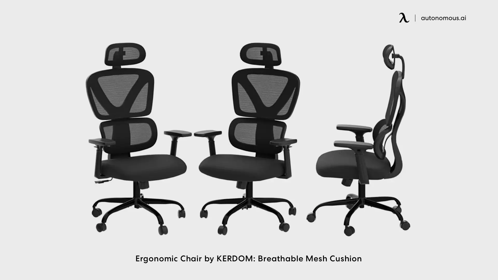 Ergonomic Chair by KERDOM: Breathable Mesh Cushion