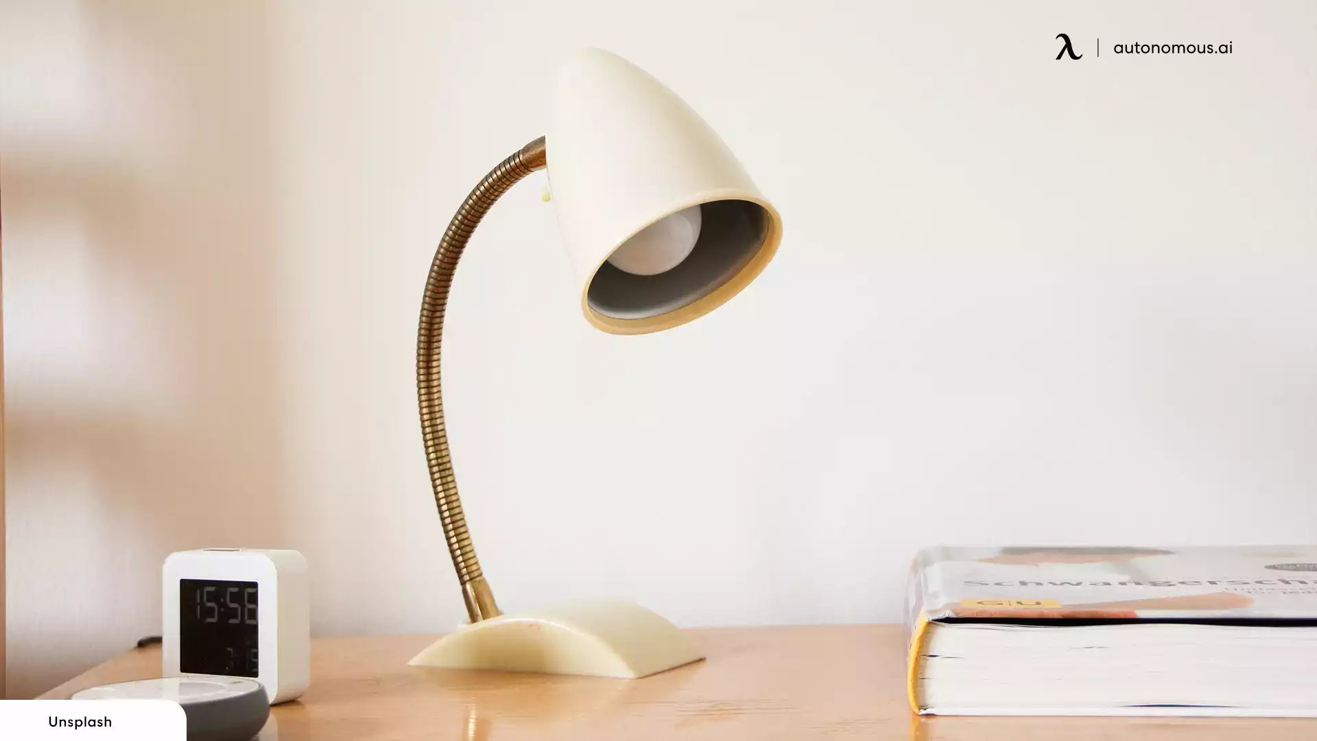 Place a good-looking desk lamp on your desk