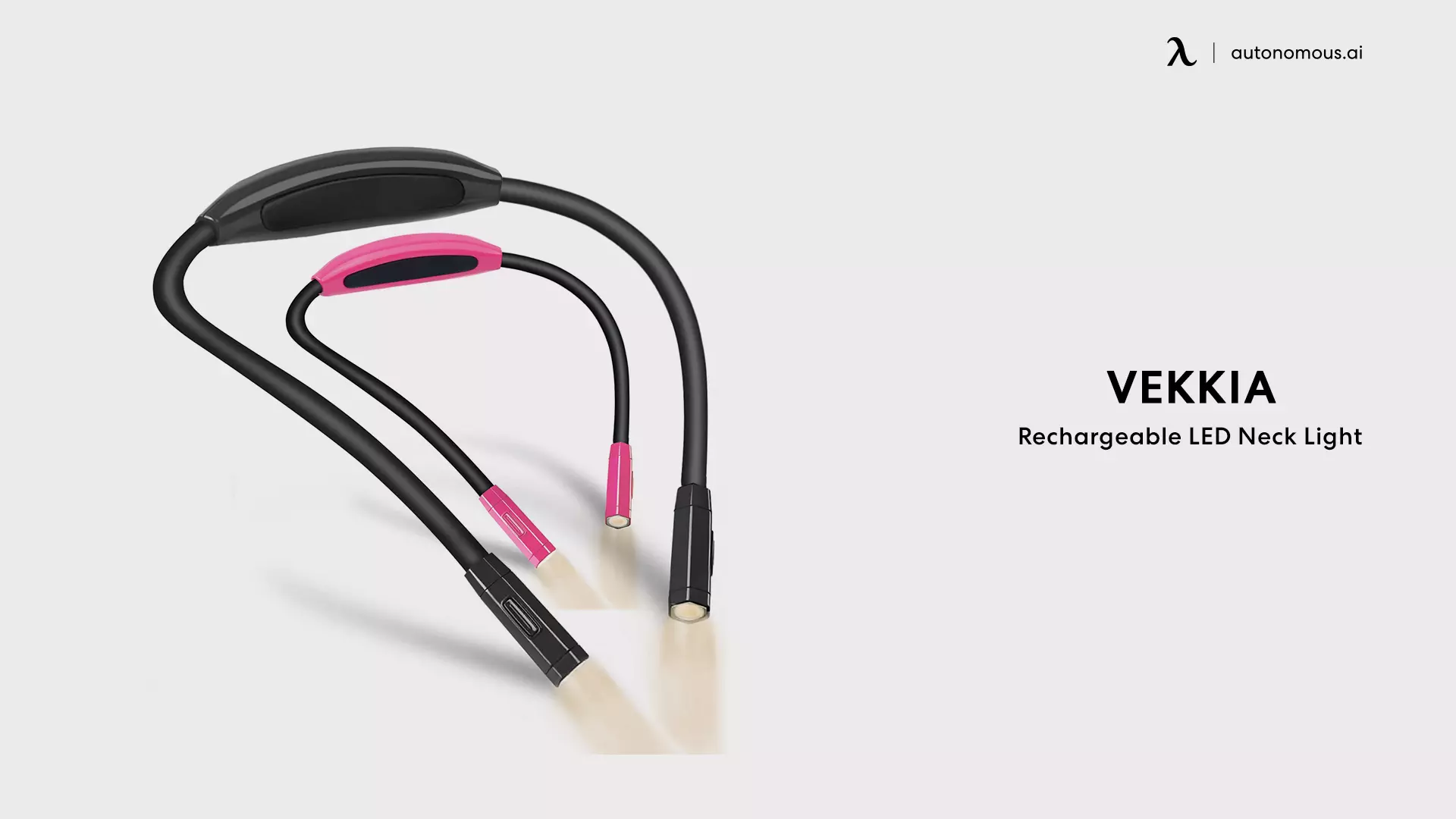 Rechargeable LED Neck Light for Reading and Studying by Vekkia