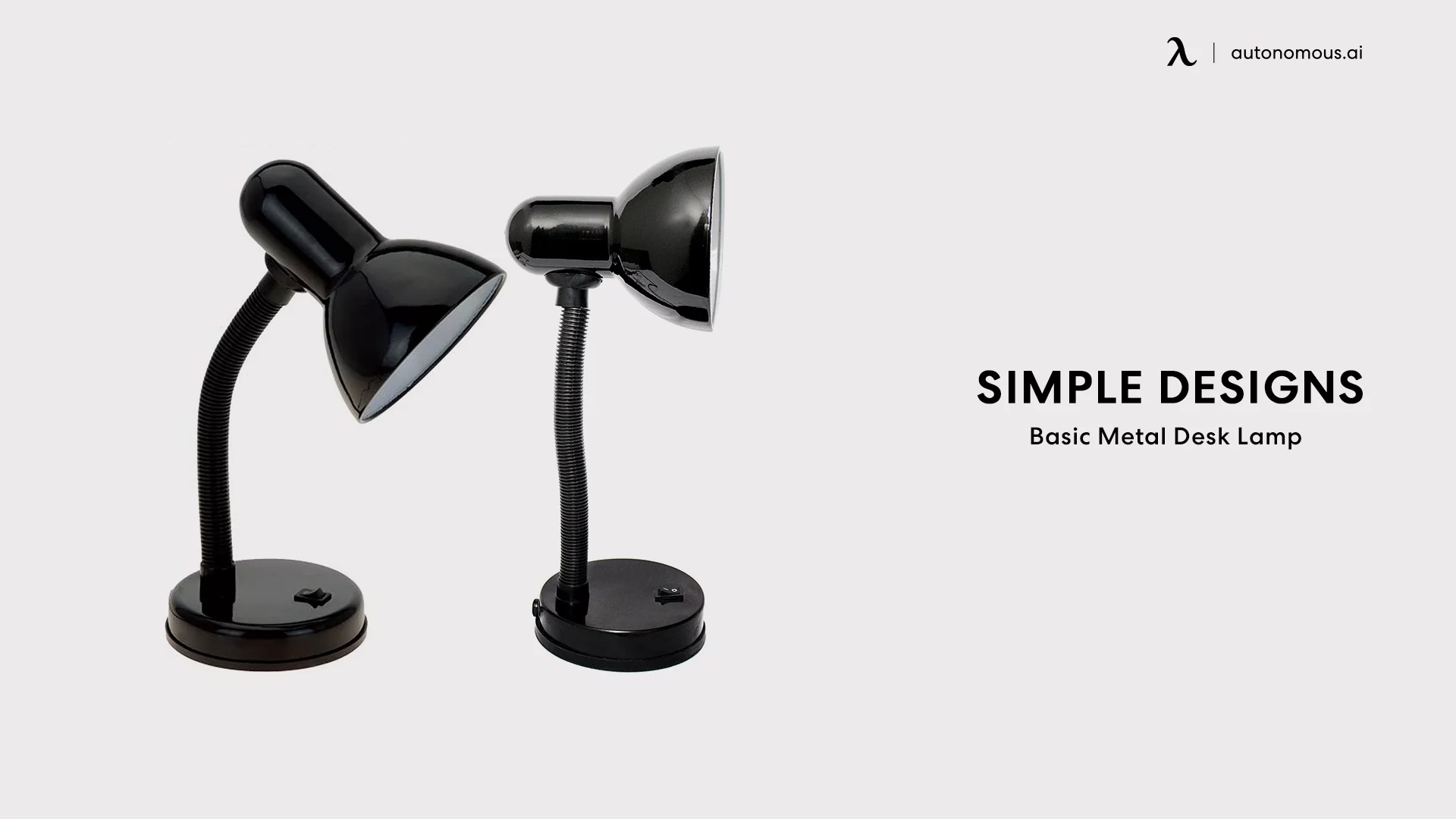 Simple Designs Basic Metal Desk Lamp