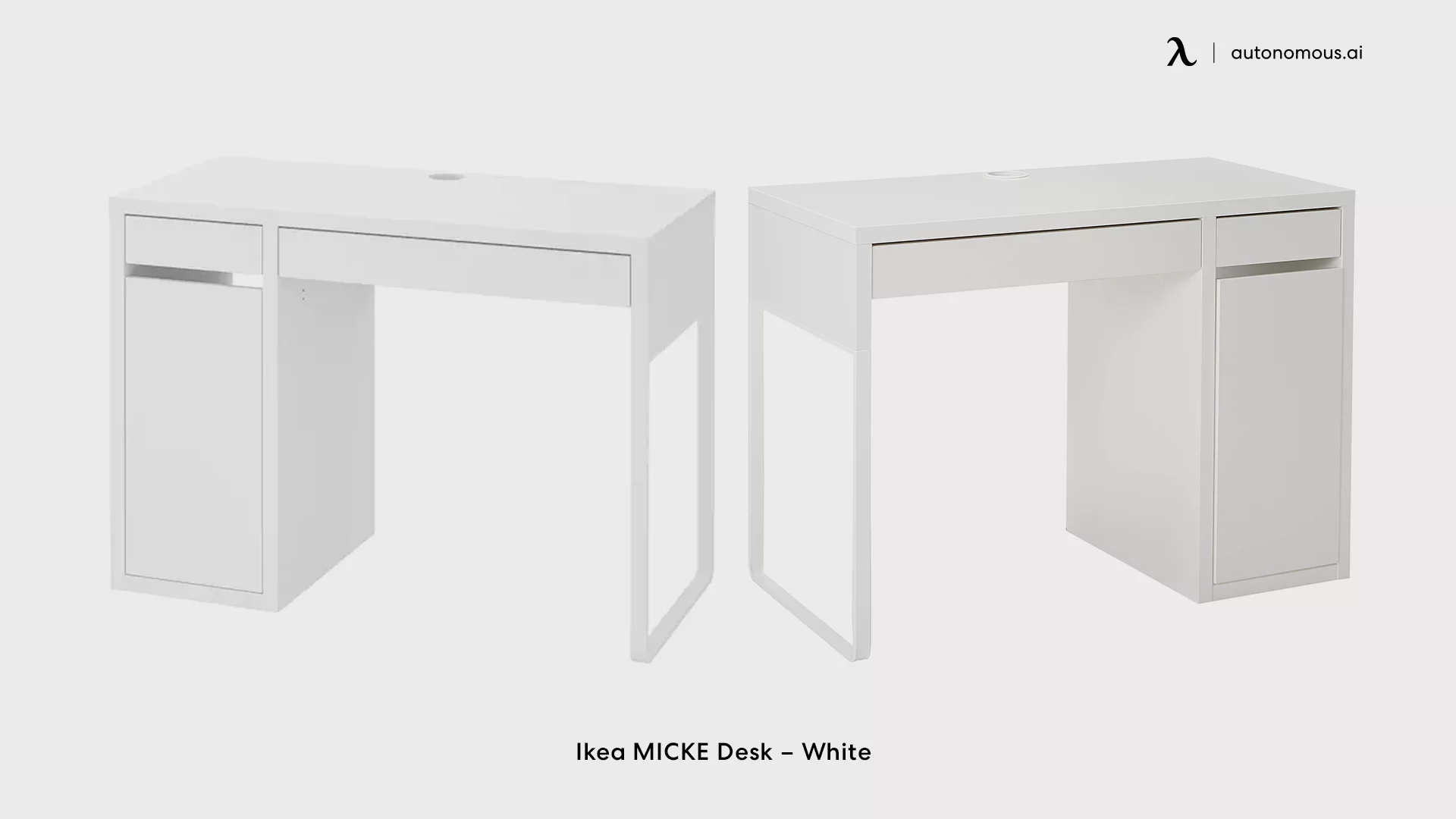 Ikea MICKE Desk – white desk with drawers