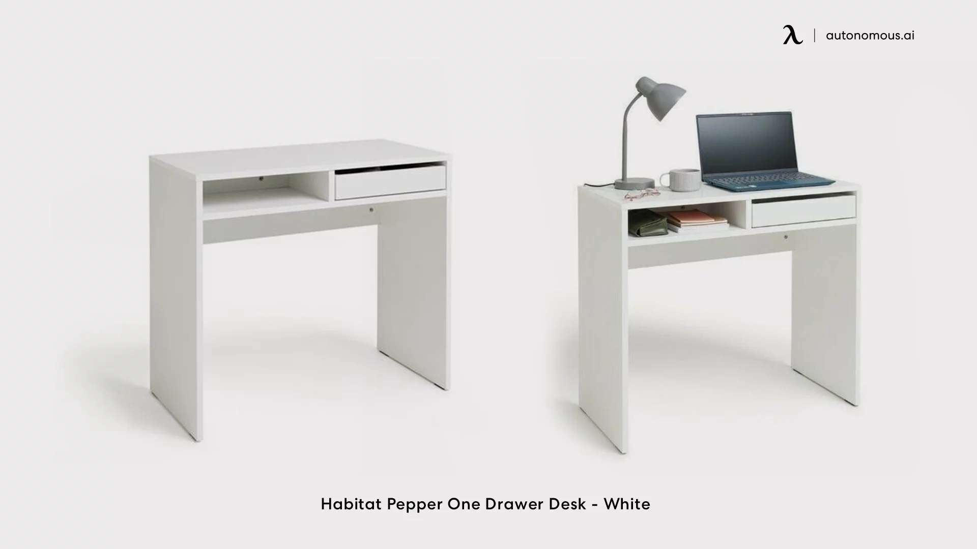 Habitat Pepper One Drawer Desk - White