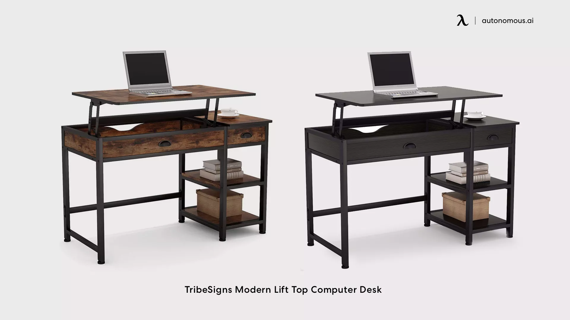 TribeSigns Modern Lift Top Computer Desk