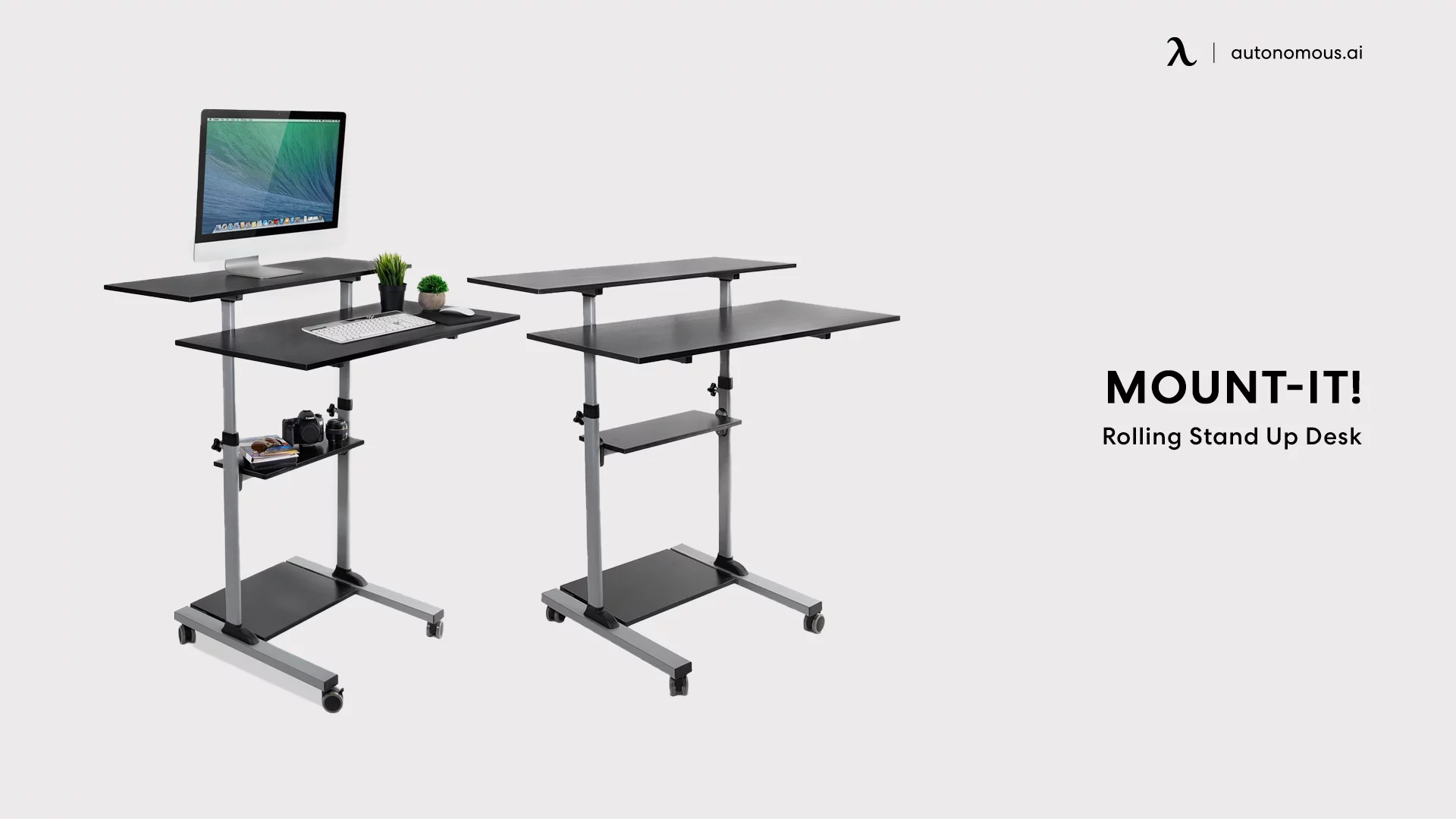 Rolling Stand Up Desk by Mount-It!