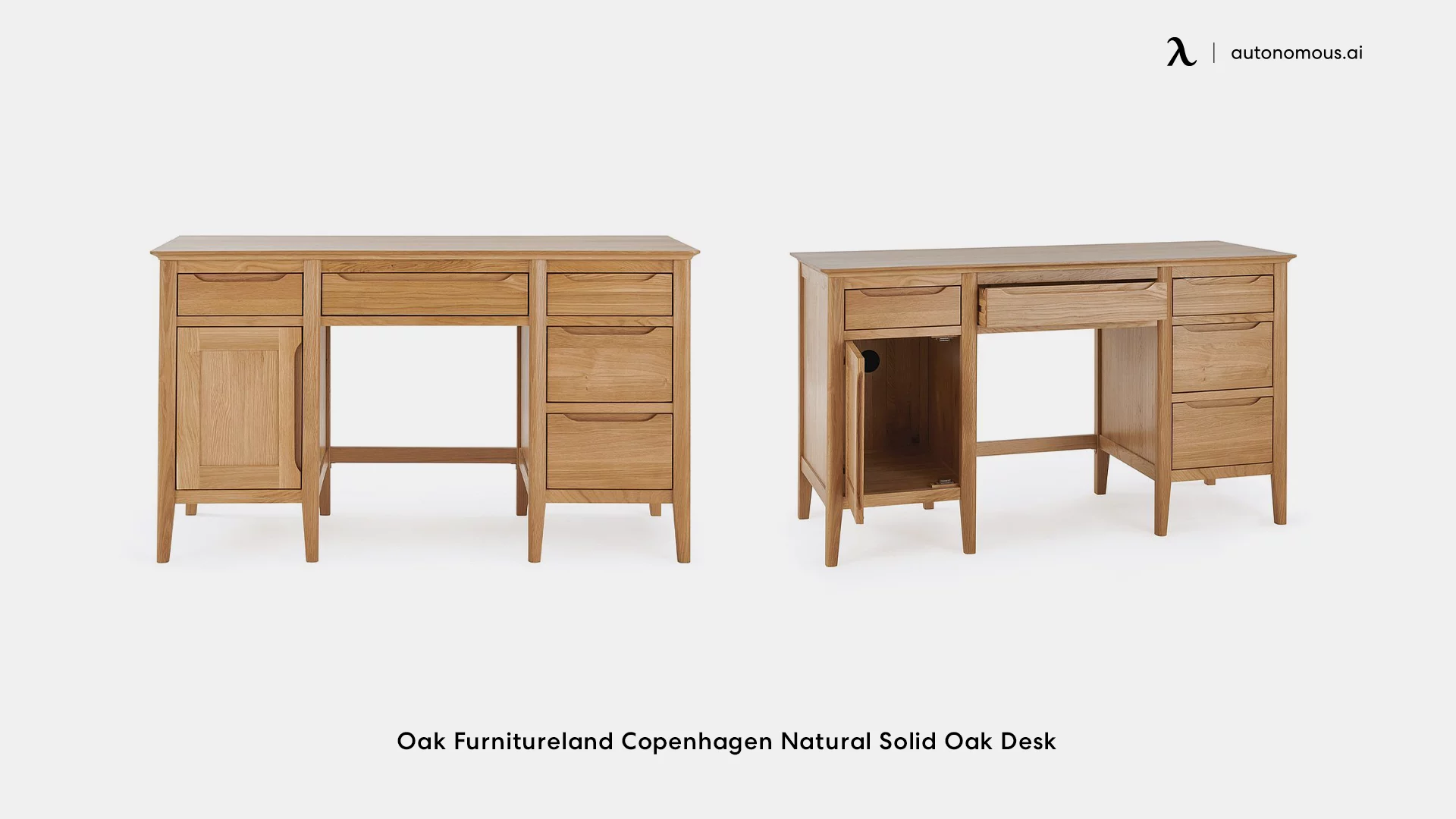 Oakland Furnitureland Copenhagen Natural Solid Oak Desk