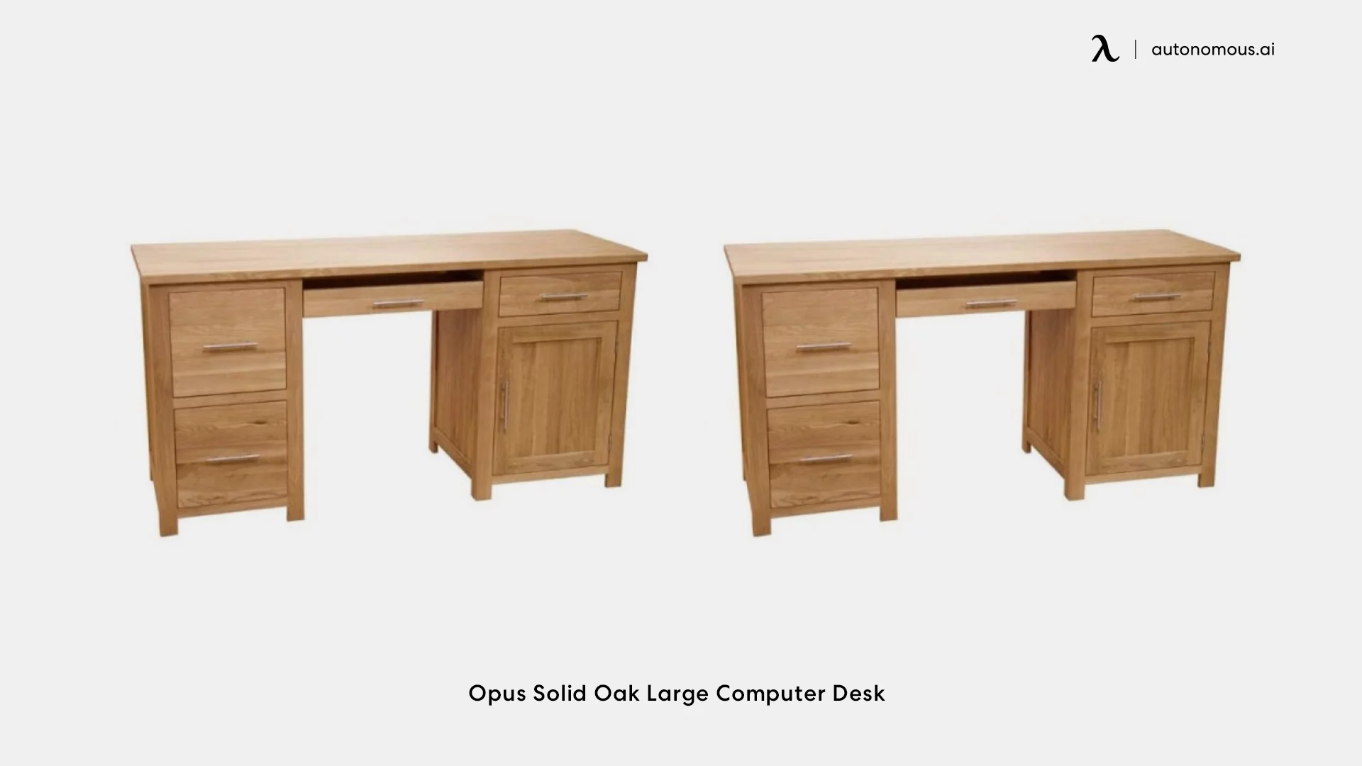 Opus Solid Oak Large Computer Desk