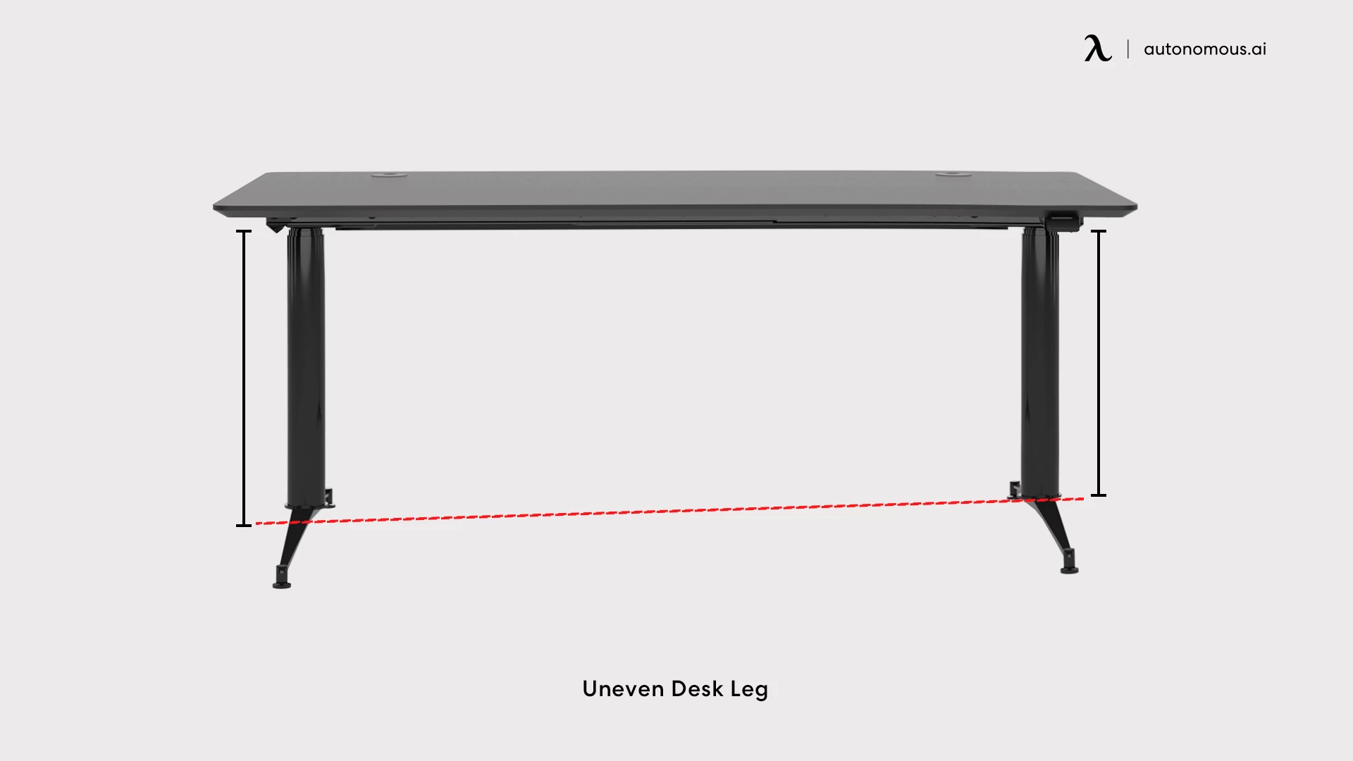 The legs on your desk aren't almost the same height