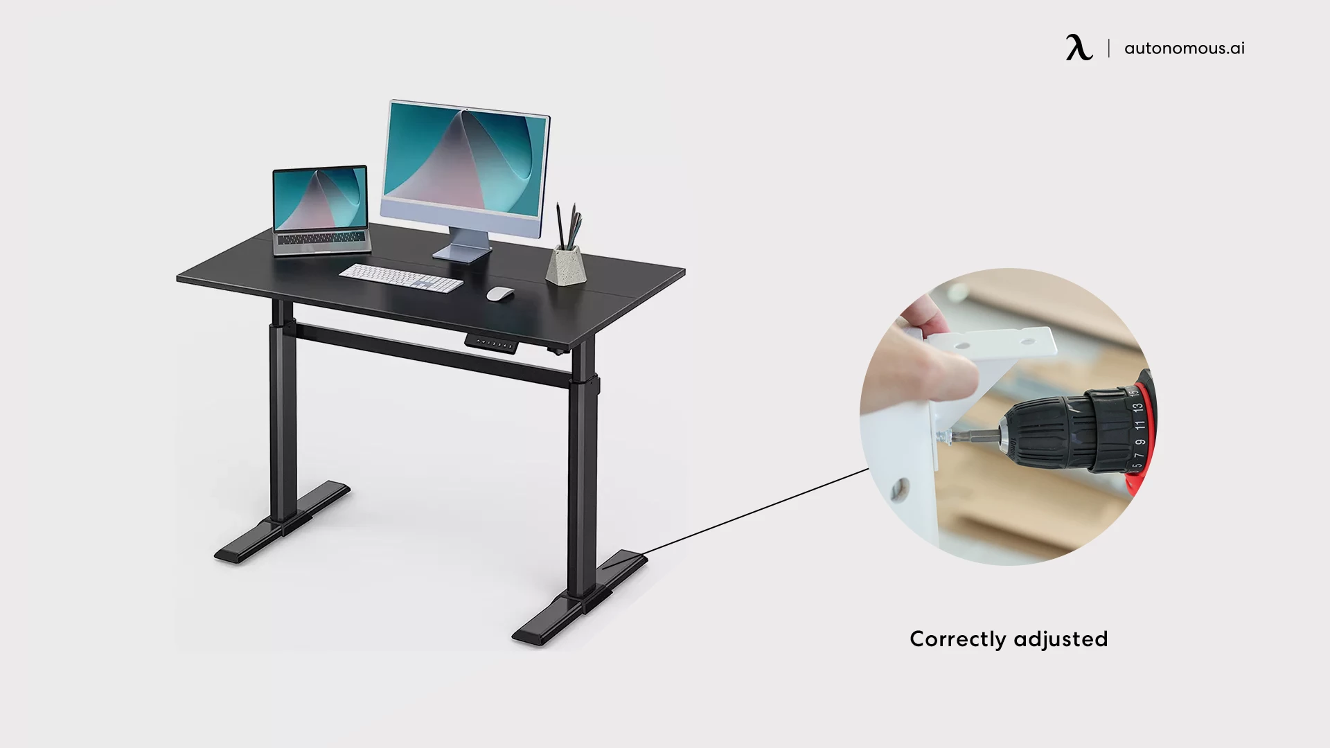 Your automatic standing desk's customizable feet