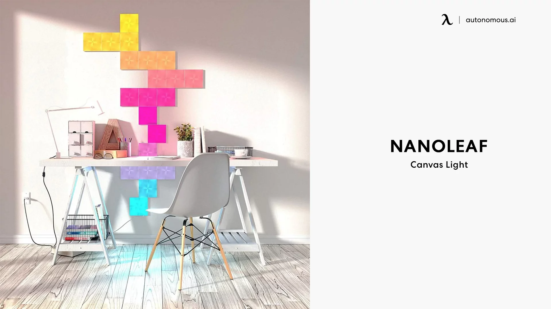 Nanoleaf Canvas home office lighting