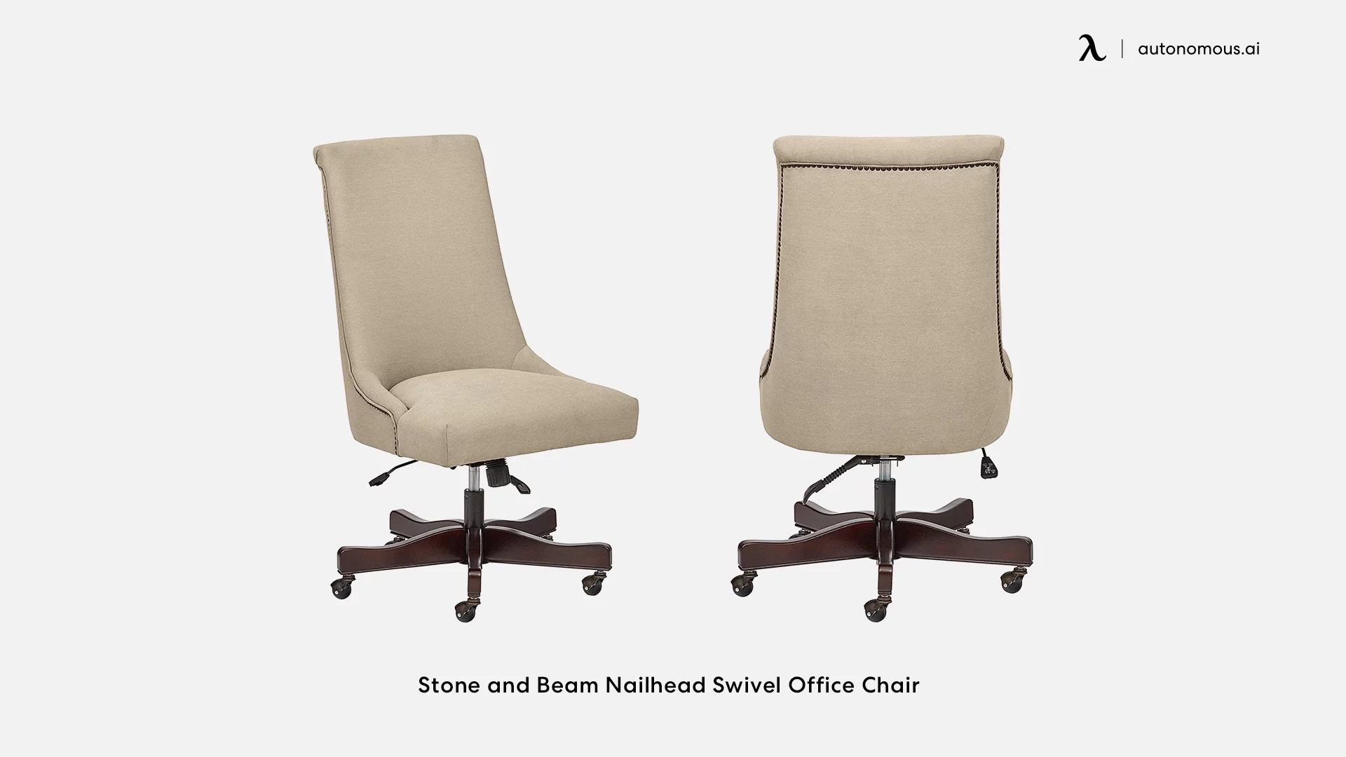 Stone and Beam Nailhead Swivel Office Chair