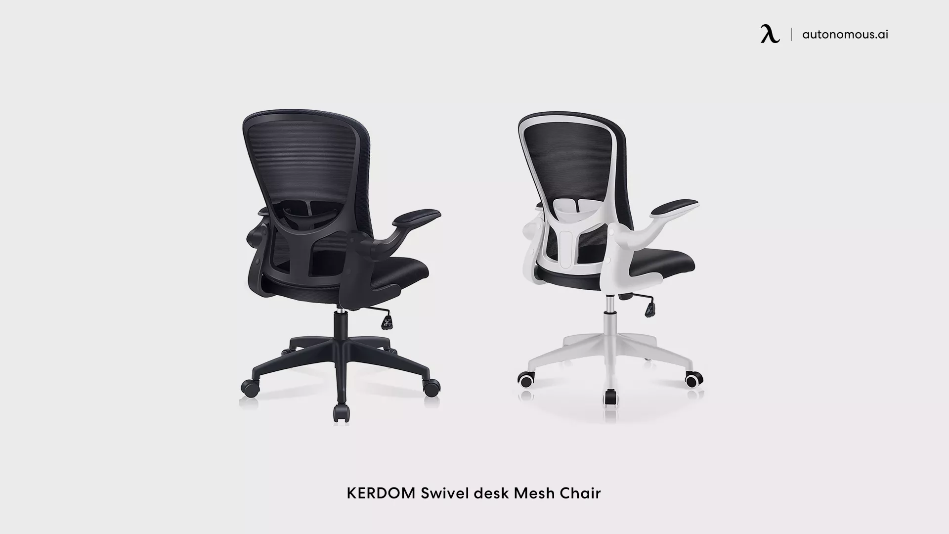 KERDOM Swivel Flip-Up Arms Mesh Chair