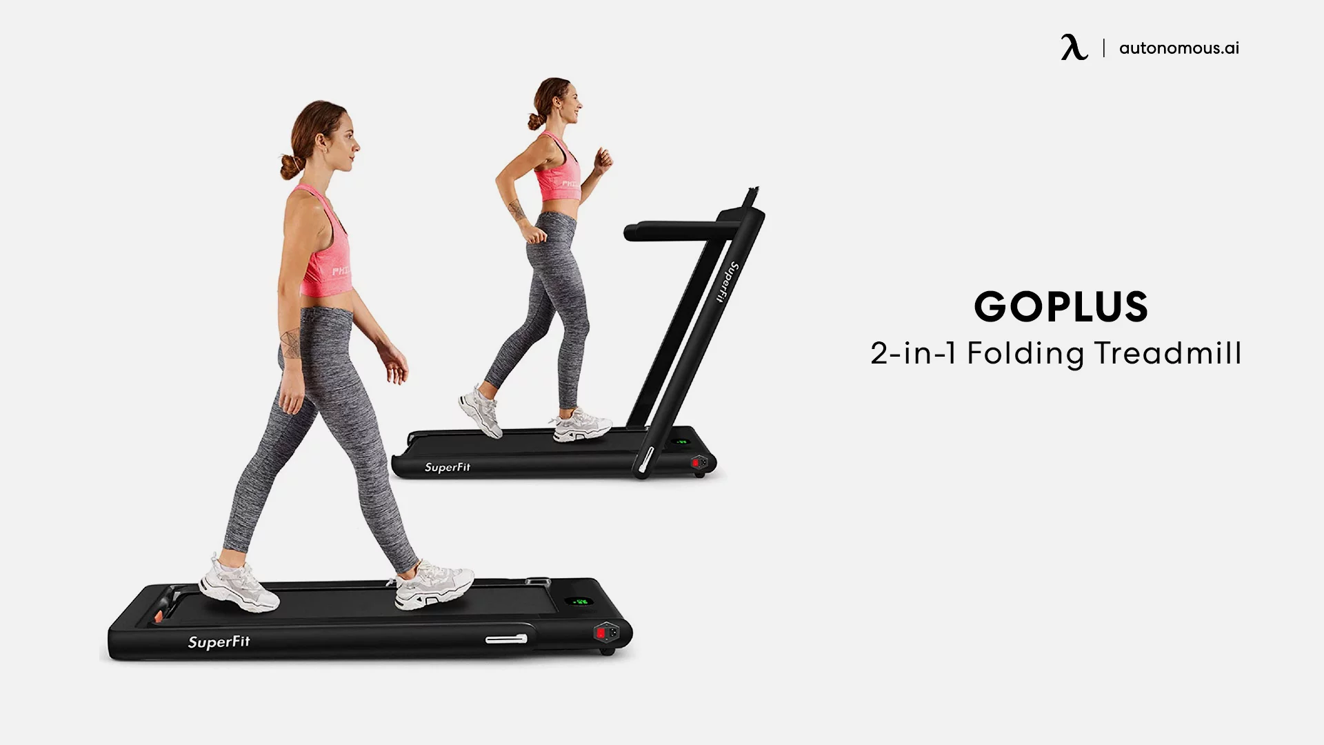 Goplus 2 in 1 Folding Treadmill - Superfit Under Desk Electric Treadmill with APP Control