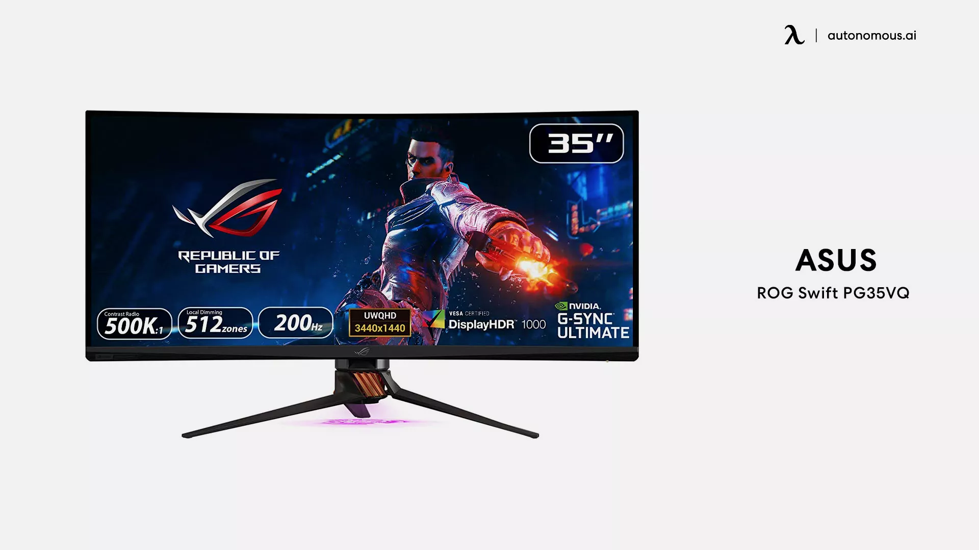 Asus ROG Swift PG35VQ curved monitor for work