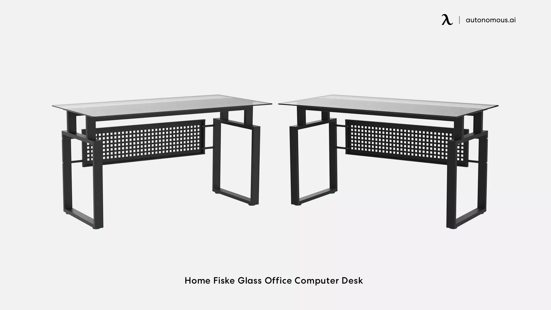 Home Fiske Glass Office Computer Desk