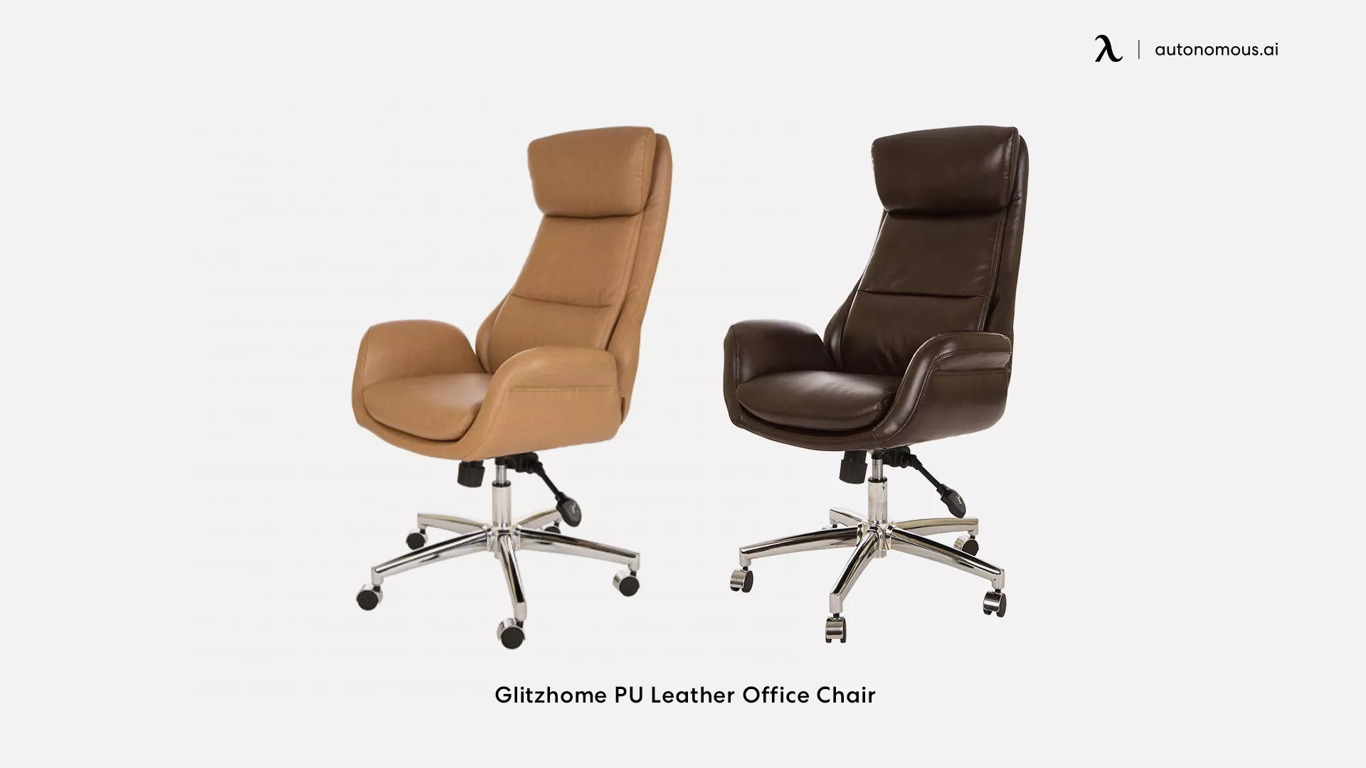 Glitzhome PU faux leather chair