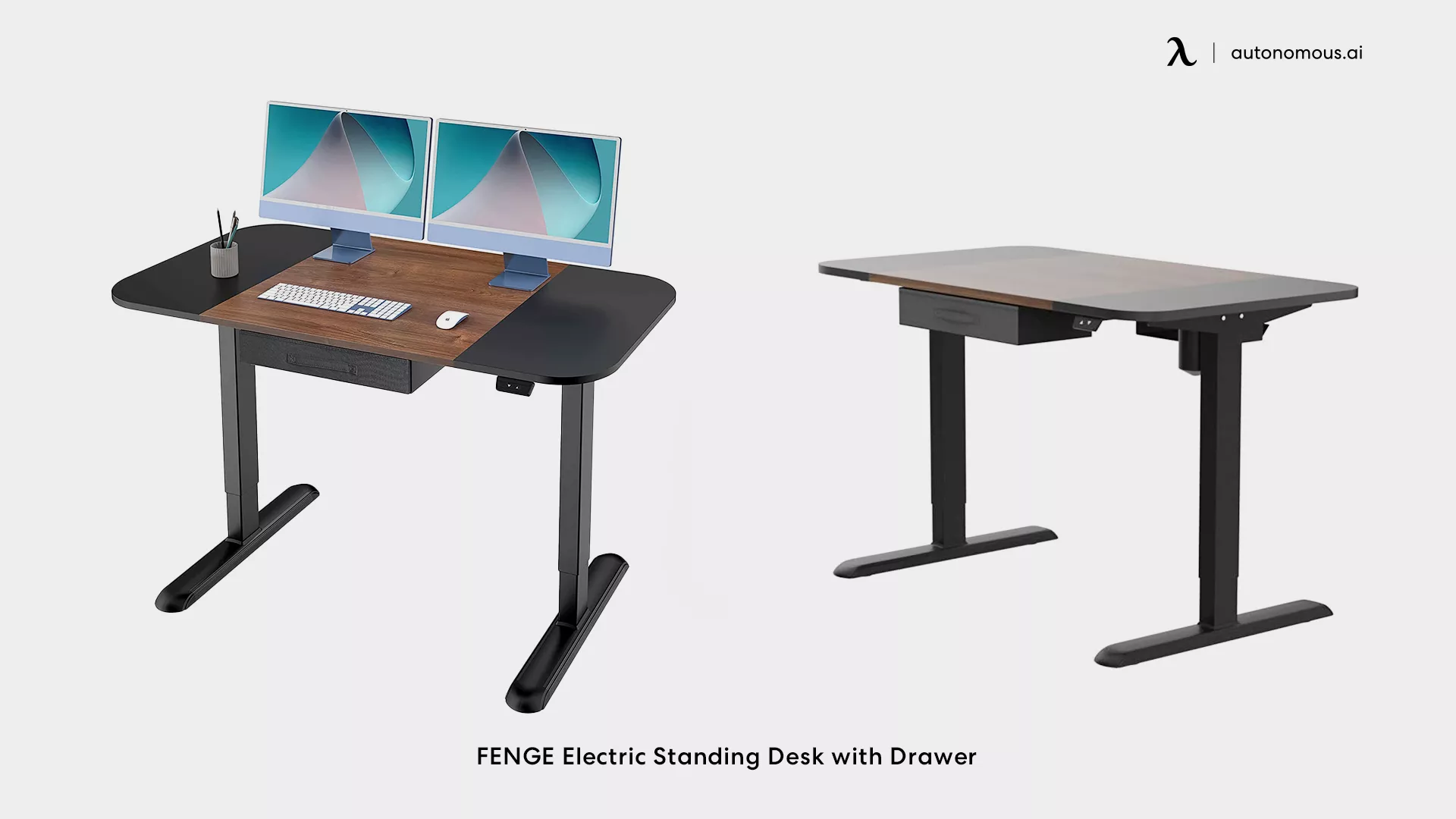 FENGE Compact Desk home office desk with drawers
