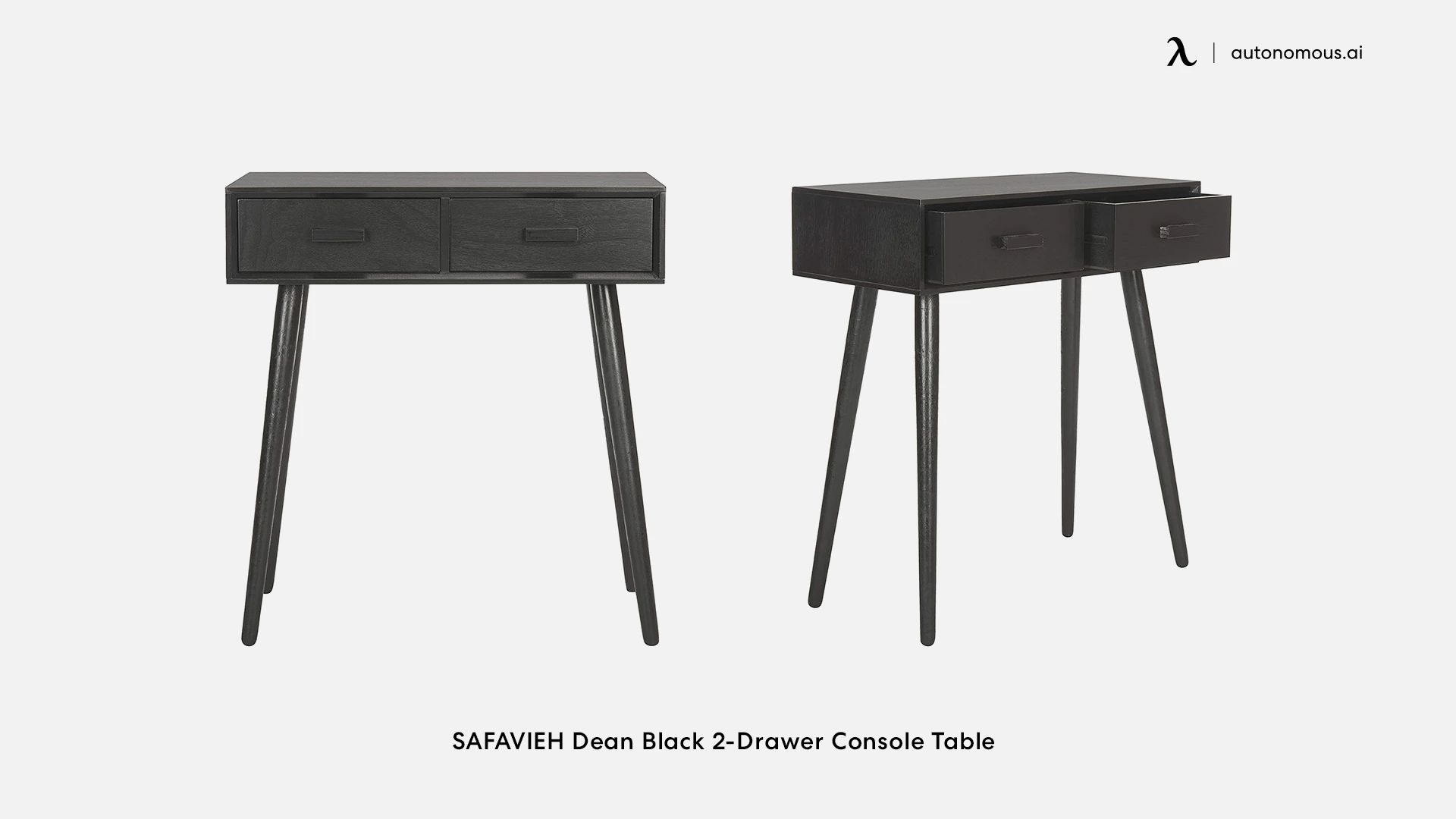 SAFAVIEH Dean Black 2-Drawer Console Table
