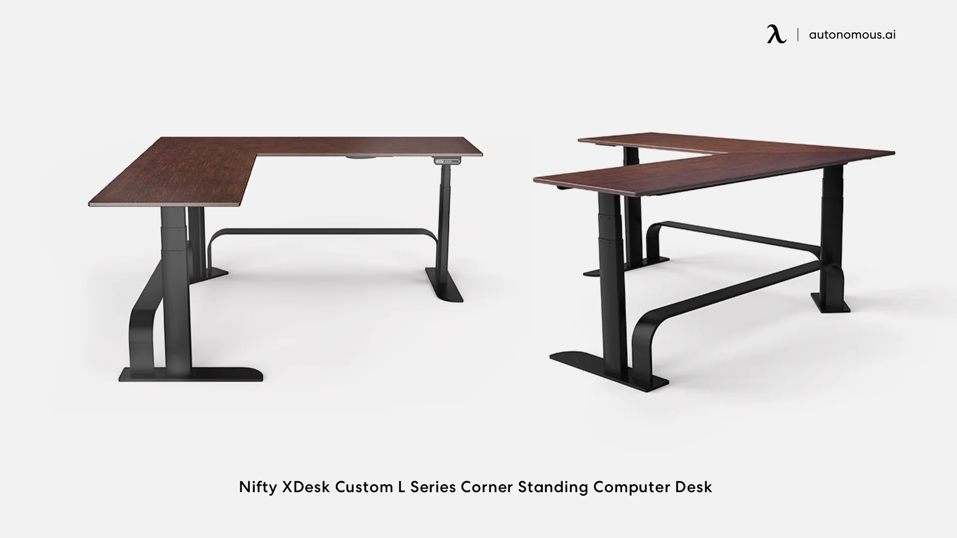 Nifty XDesk Custom L Series Corner Standing Computer Desk