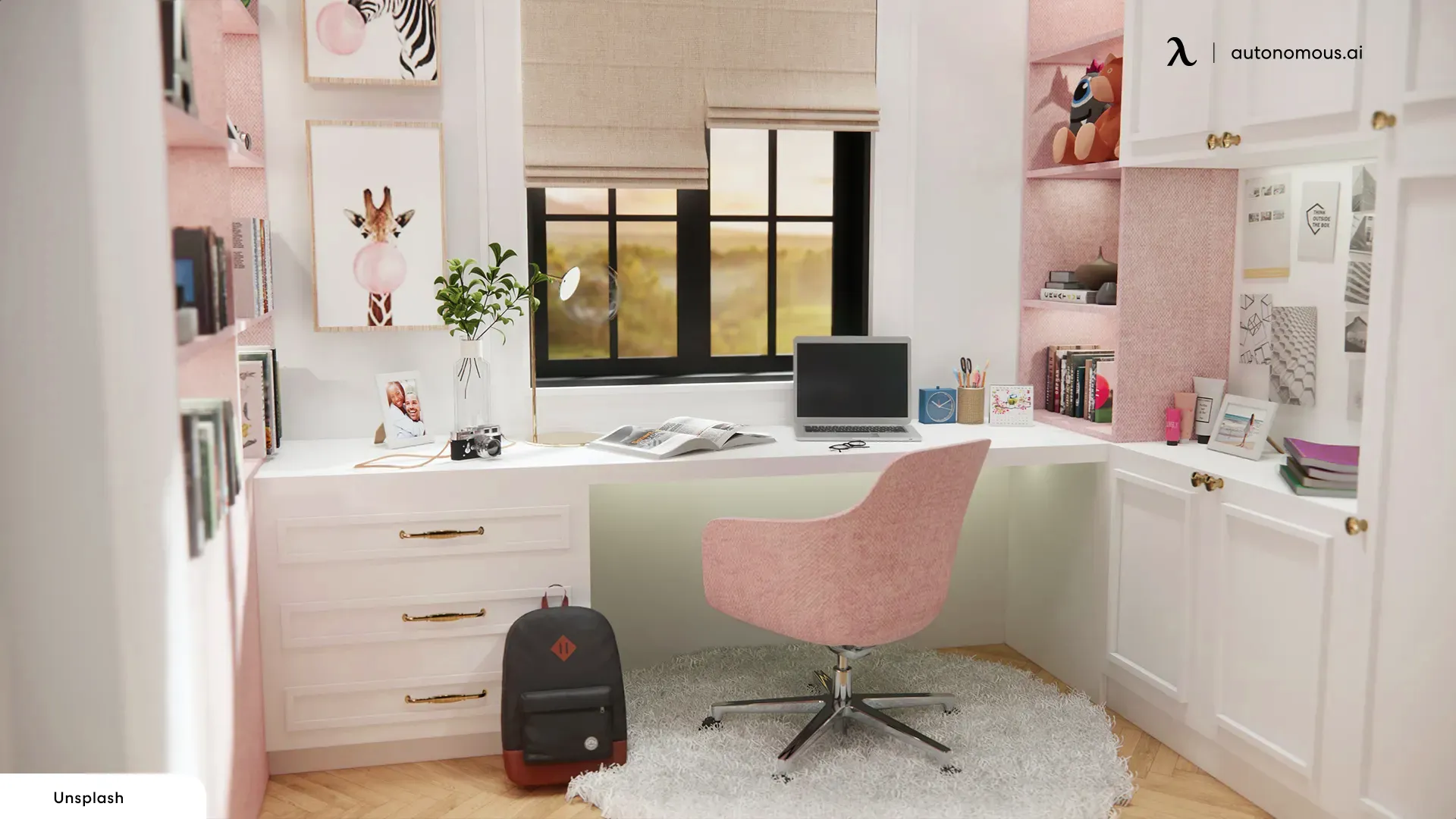 Pretty Peachy cute office decor