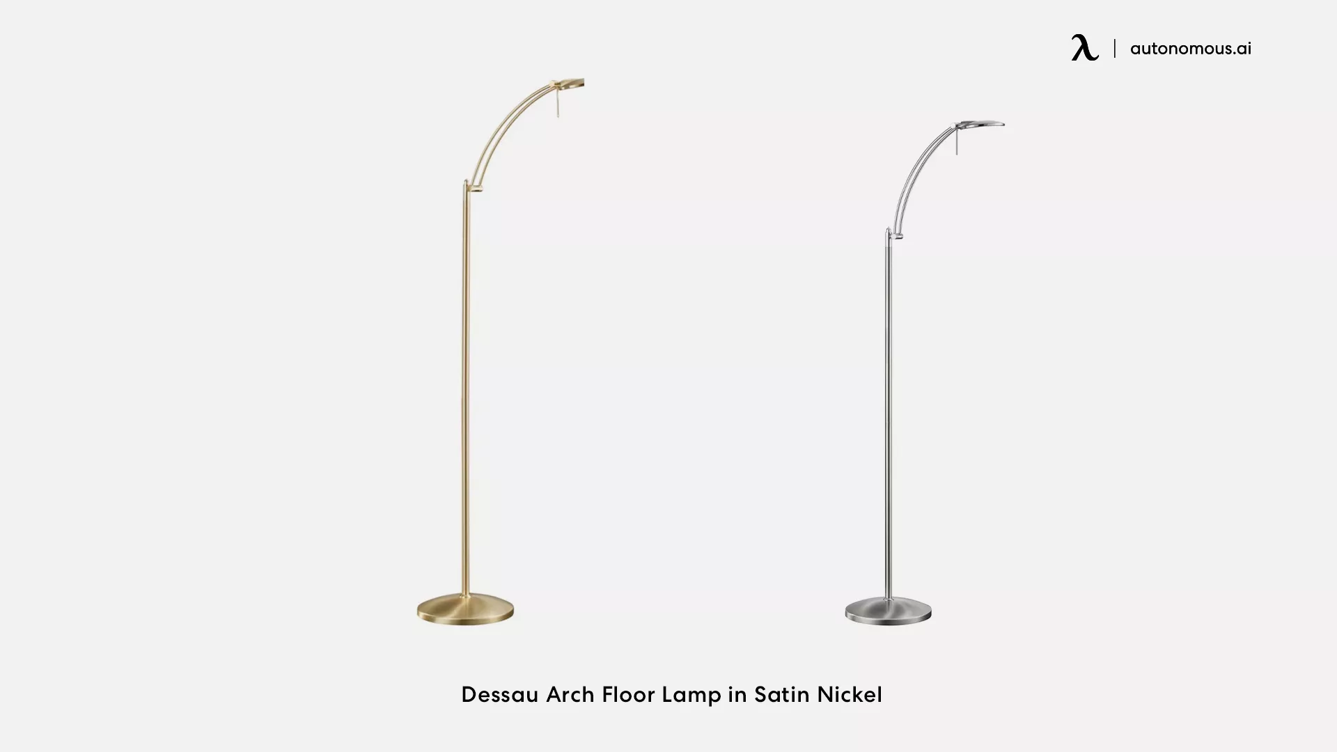 Dessau Arch Floor Lamp in Satin Nickel