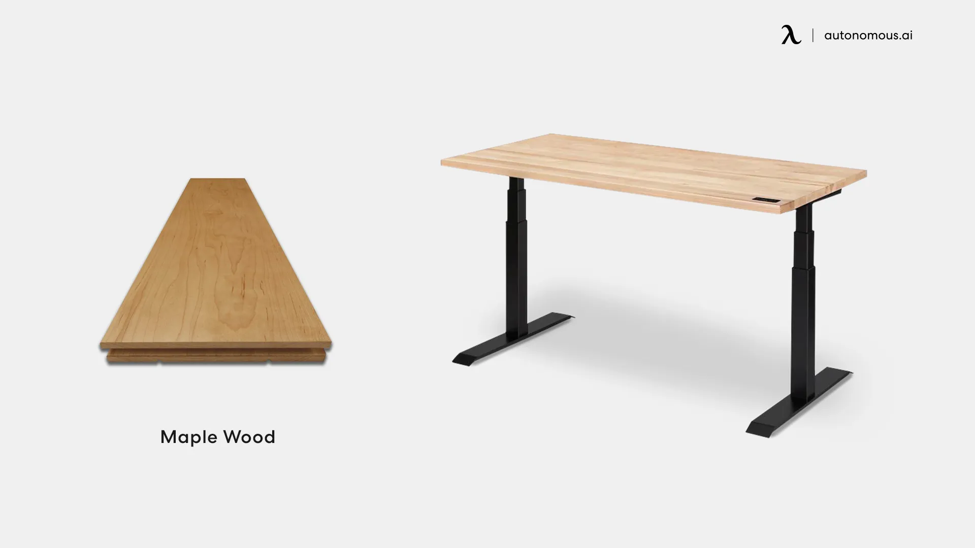 Maple wood standing desk
