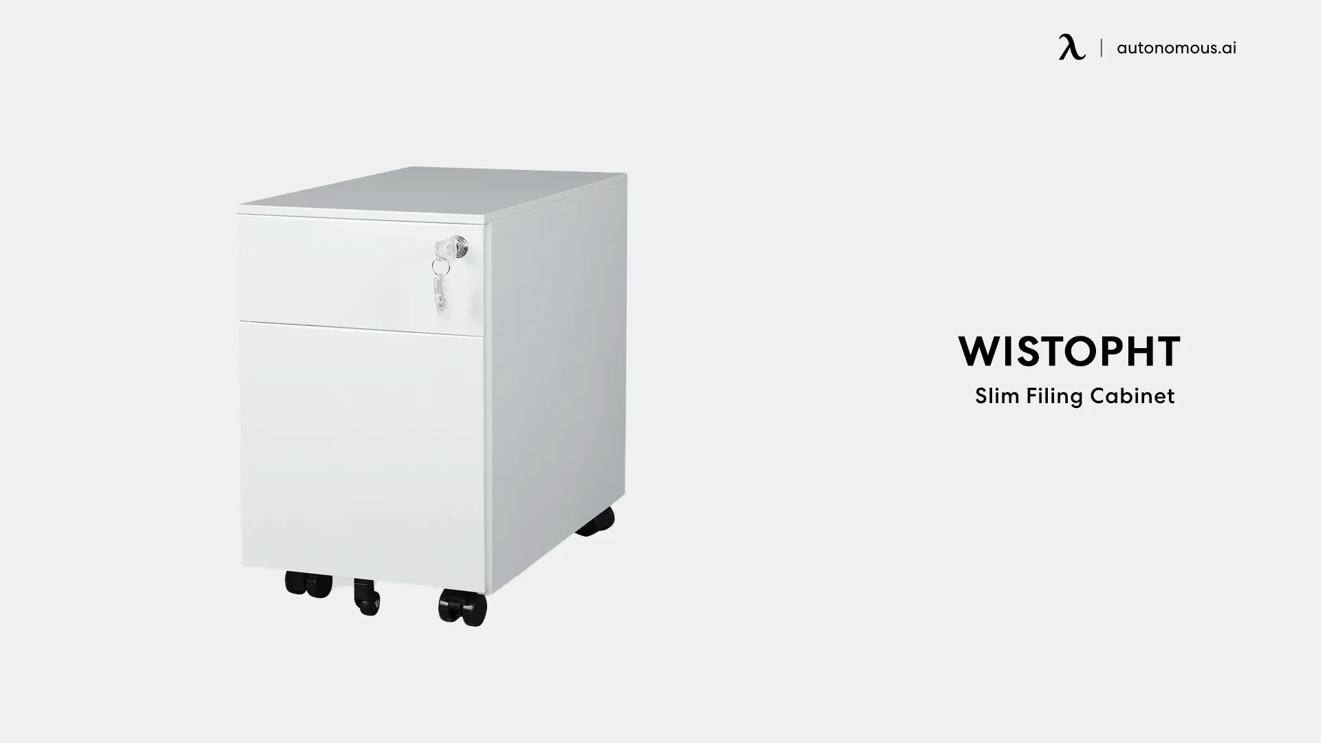 Slim Cabinet by Wistopht modern white file cabinet